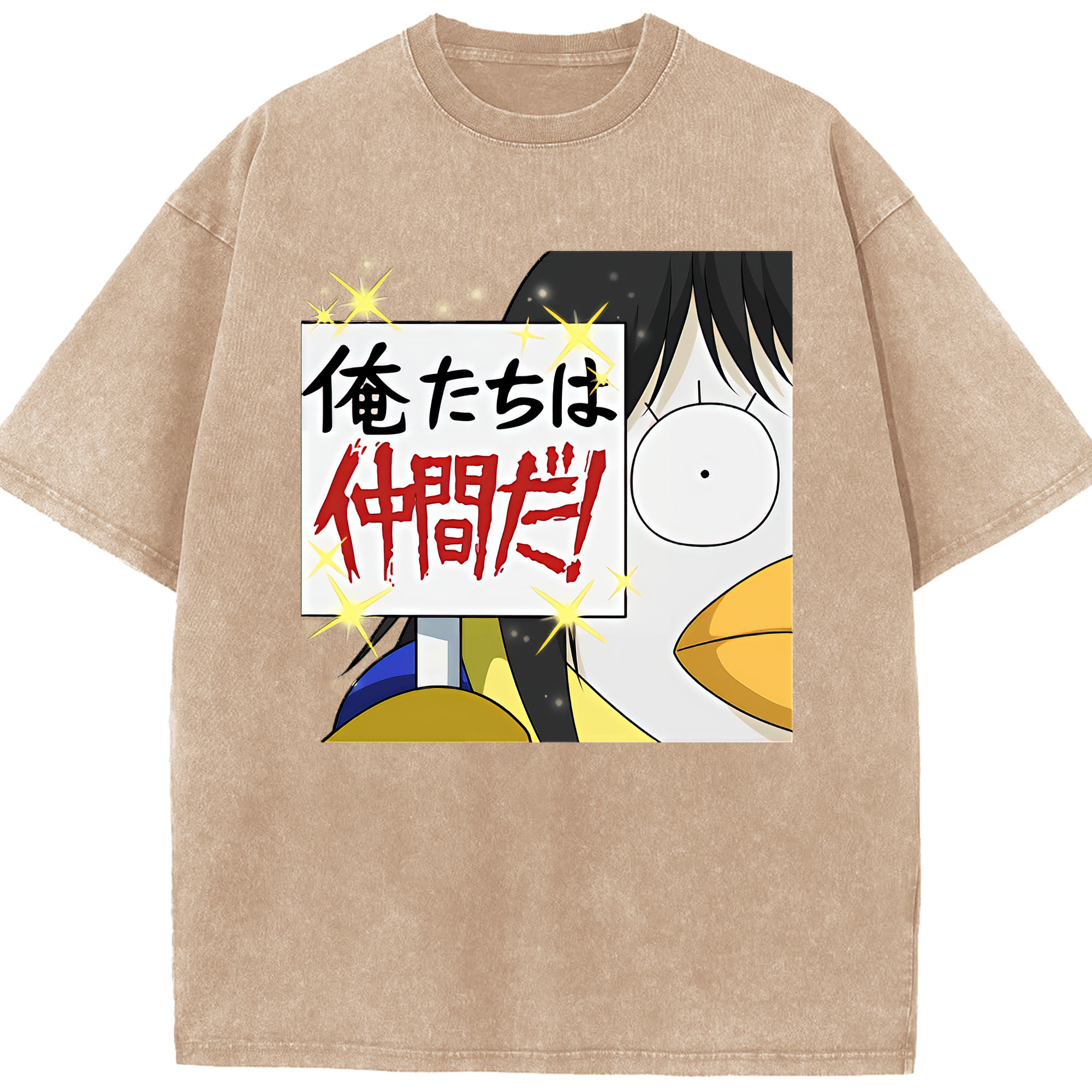 （画像用） ぎんたま 坂田銀時（さかたぎんとき） 神楽 志村新八（しむら しんぱち） GINTAMA Sakata Gintoki Kagura Shimura Shinpachi 綿100% ヴィンテージ風 半袖Tシャツ（フロントプリント）