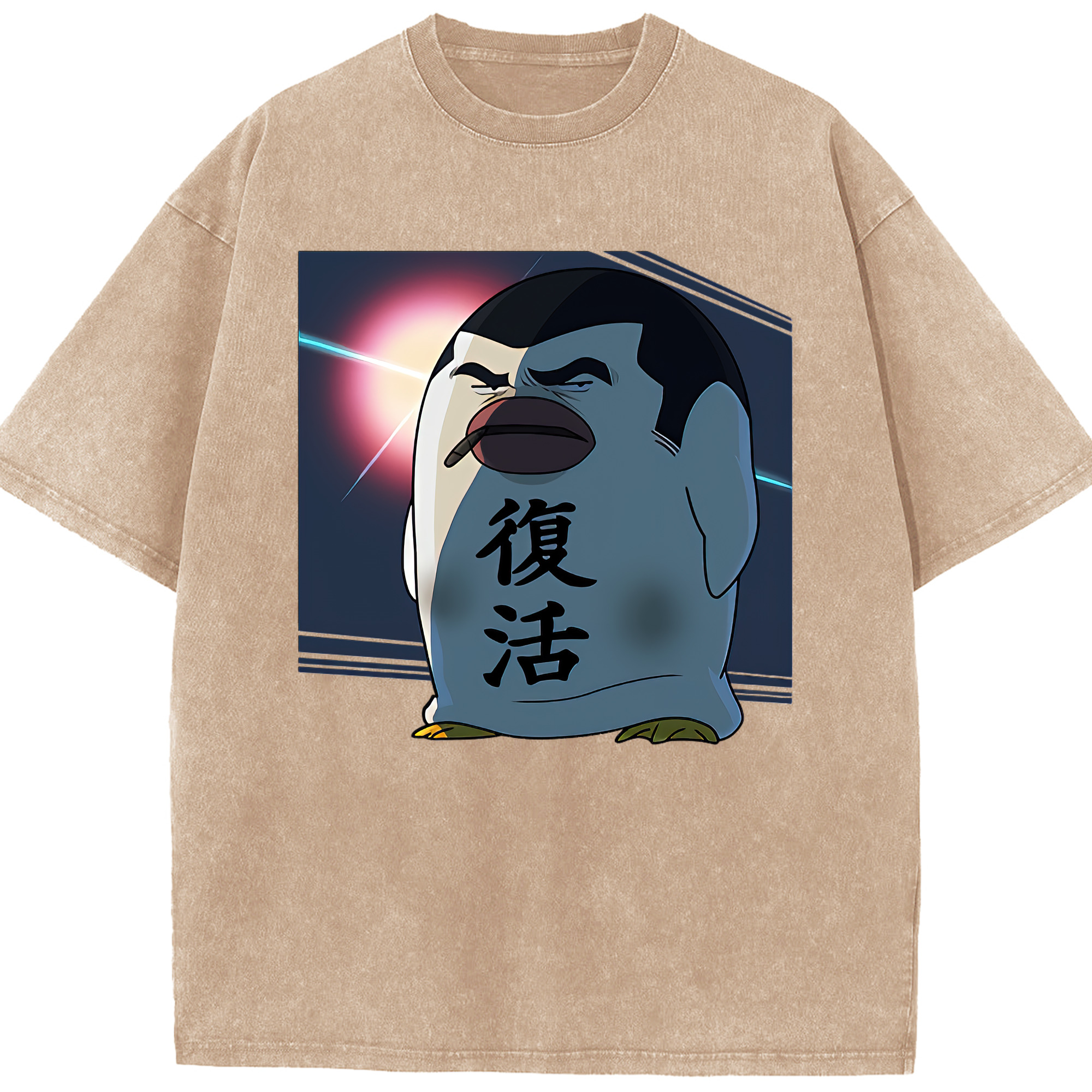 （画像用） ぎんたま 坂田銀時（さかたぎんとき） 神楽 志村新八（しむら しんぱち） GINTAMA Sakata Gintoki Kagura Shimura Shinpachi 綿100% ヴィンテージ風 半袖Tシャツ（フロントプリント）