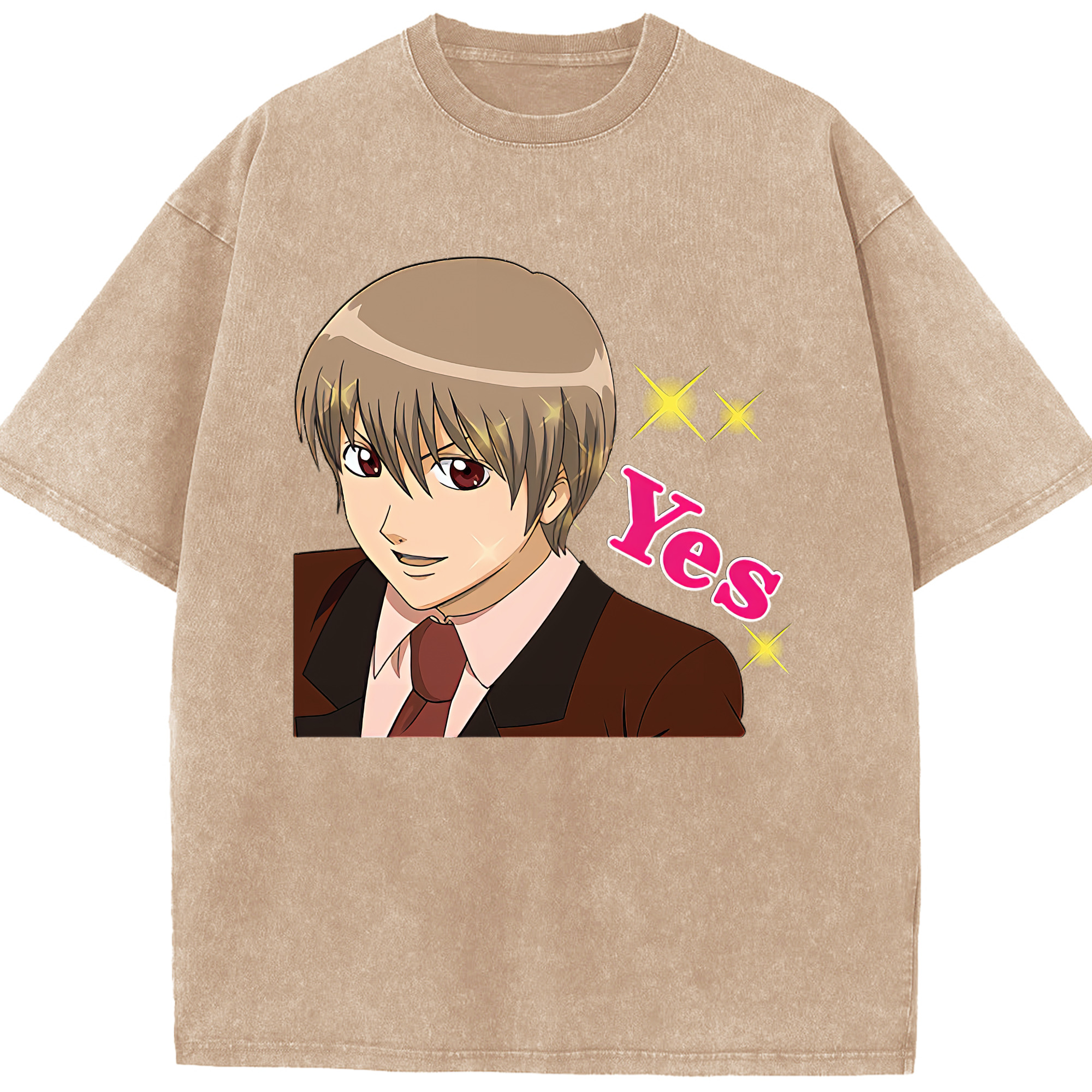 （画像用） ぎんたま 坂田銀時（さかたぎんとき） 神楽 志村新八（しむら しんぱち） GINTAMA Sakata Gintoki Kagura Shimura Shinpachi 綿100% ヴィンテージ風 半袖Tシャツ（フロントプリント）