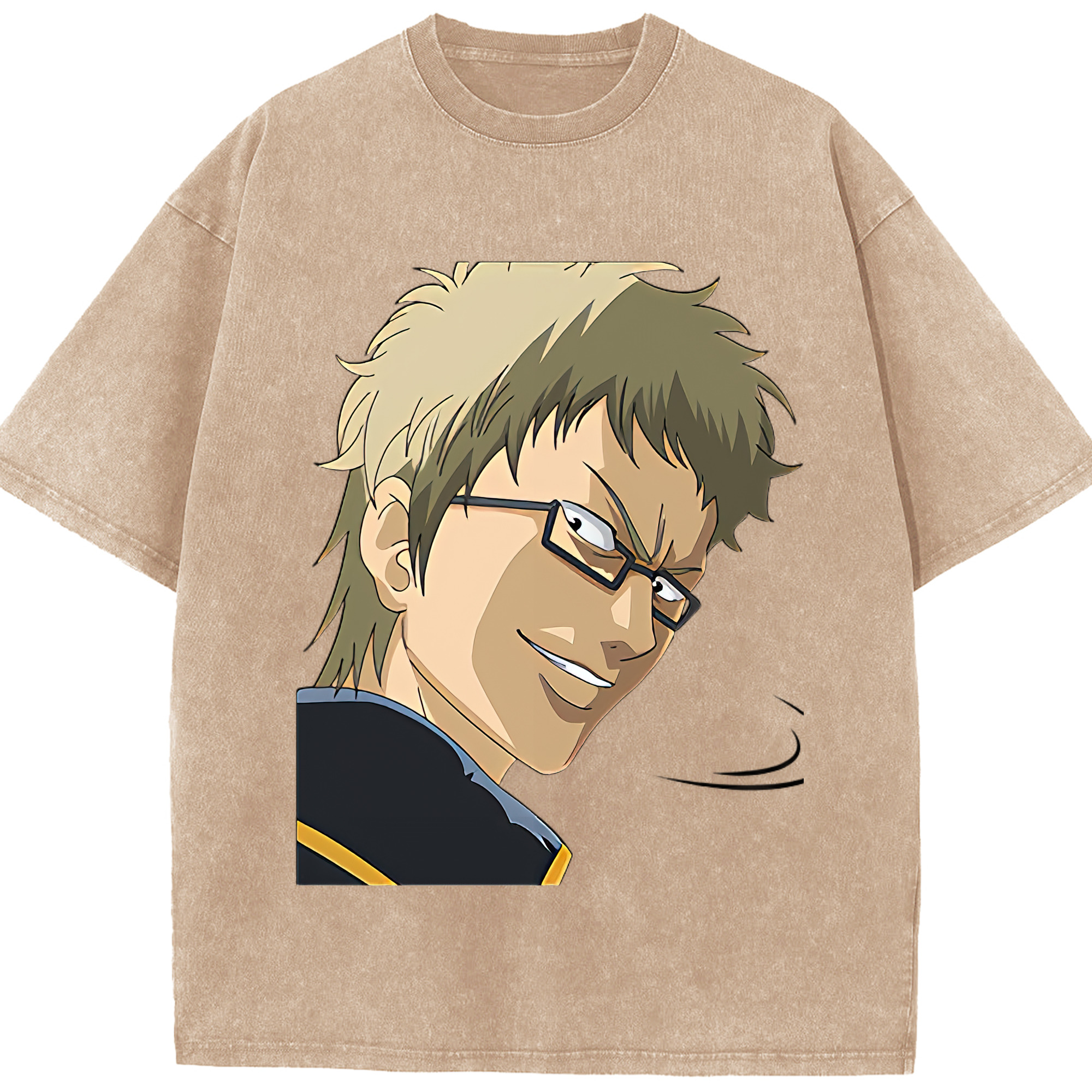 （画像用） ぎんたま 坂田銀時（さかたぎんとき） 神楽 志村新八（しむら しんぱち） GINTAMA Sakata Gintoki Kagura Shimura Shinpachi 綿100% ヴィンテージ風 半袖Tシャツ（フロントプリント）
