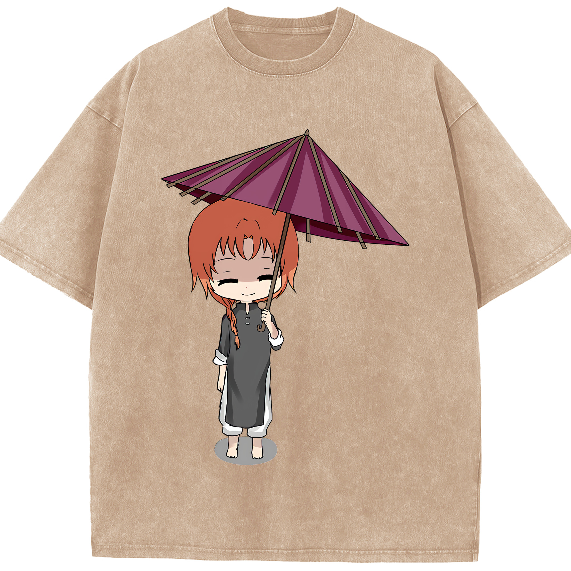 （画像用） ぎんたま 坂田銀時（さかたぎんとき） 神楽 志村新八（しむら しんぱち） GINTAMA Sakata Gintoki Kagura Shimura Shinpachi 綿100% ヴィンテージ風 半袖Tシャツ（フロントプリント）