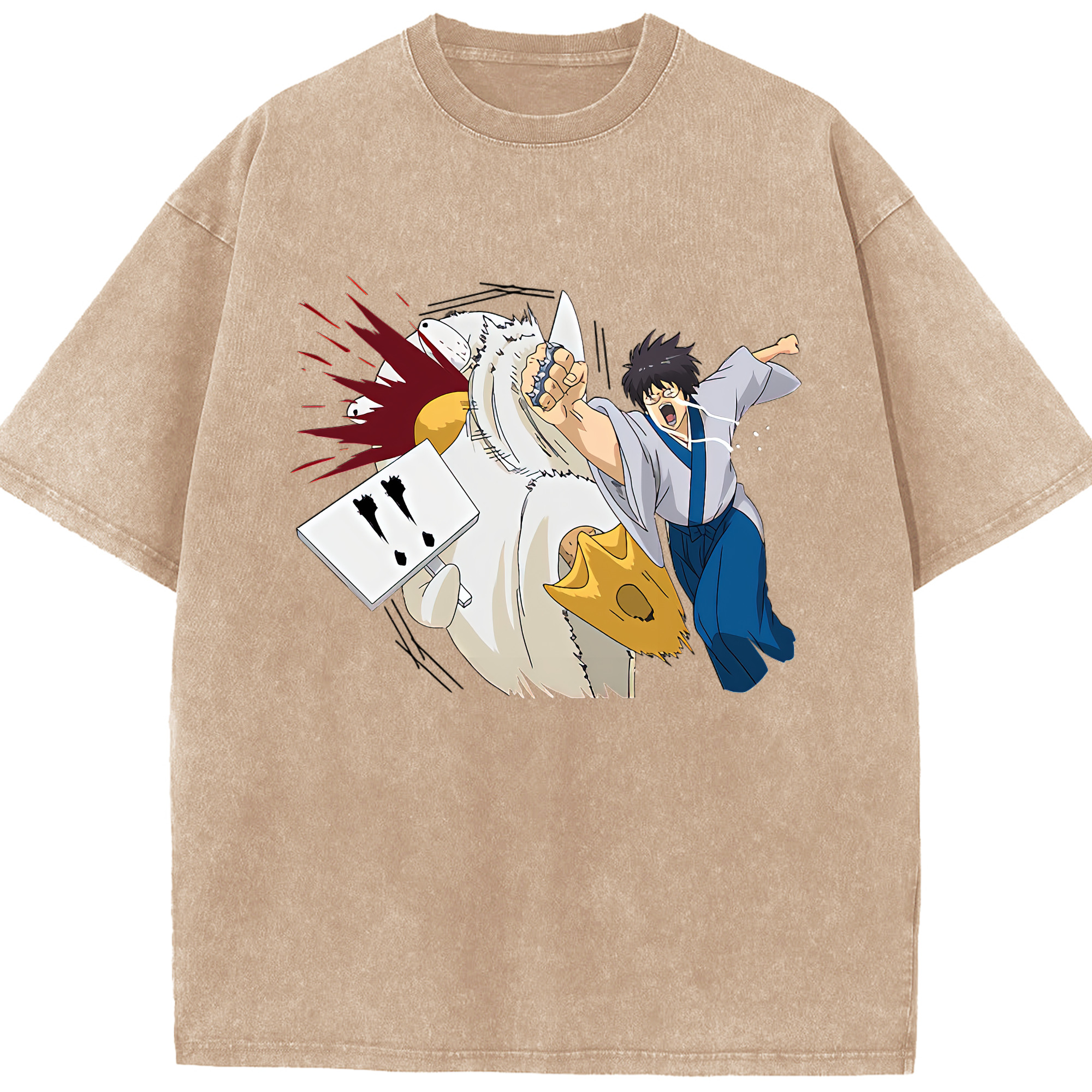 （画像用） ぎんたま 坂田銀時（さかたぎんとき） 神楽 志村新八（しむら しんぱち） GINTAMA Sakata Gintoki Kagura Shimura Shinpachi 綿100% ヴィンテージ風 半袖Tシャツ（フロントプリント）