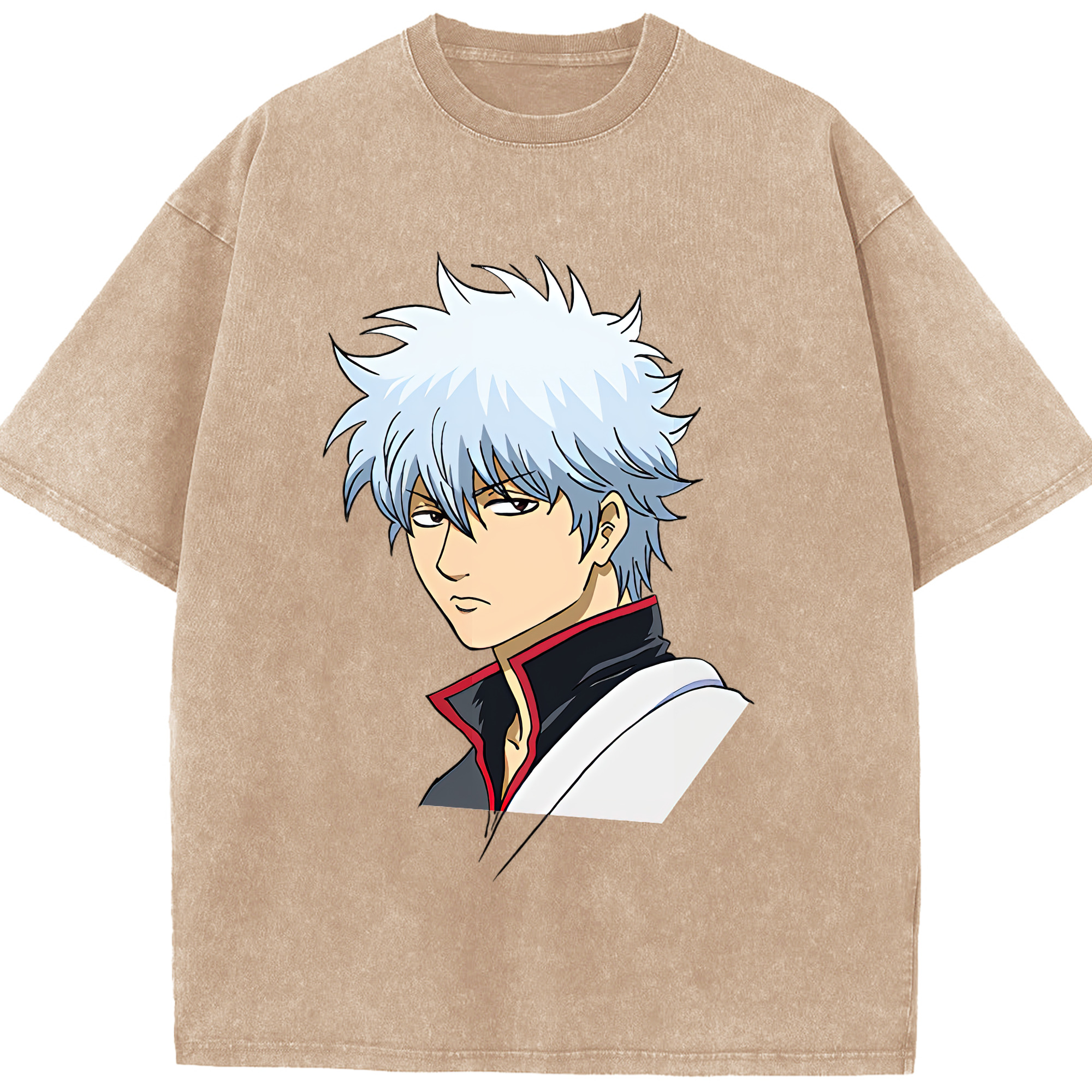 （画像用） ぎんたま 坂田銀時（さかたぎんとき） 神楽 志村新八（しむら しんぱち） GINTAMA Sakata Gintoki Kagura Shimura Shinpachi 綿100% ヴィンテージ風 半袖Tシャツ（フロントプリント）