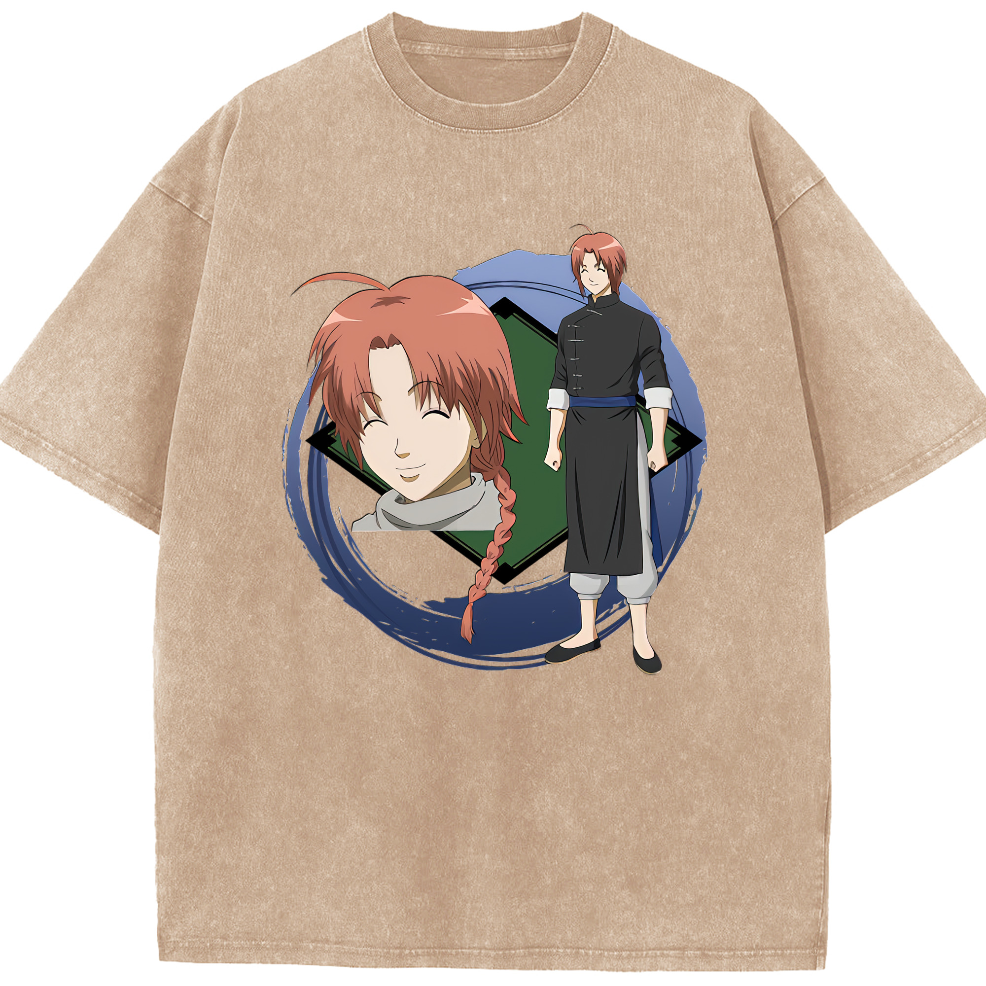 （画像用） ぎんたま 坂田銀時（さかたぎんとき） 神楽 志村新八（しむら しんぱち） GINTAMA Sakata Gintoki Kagura Shimura Shinpachi 綿100% ヴィンテージ風 半袖Tシャツ（フロントプリント）