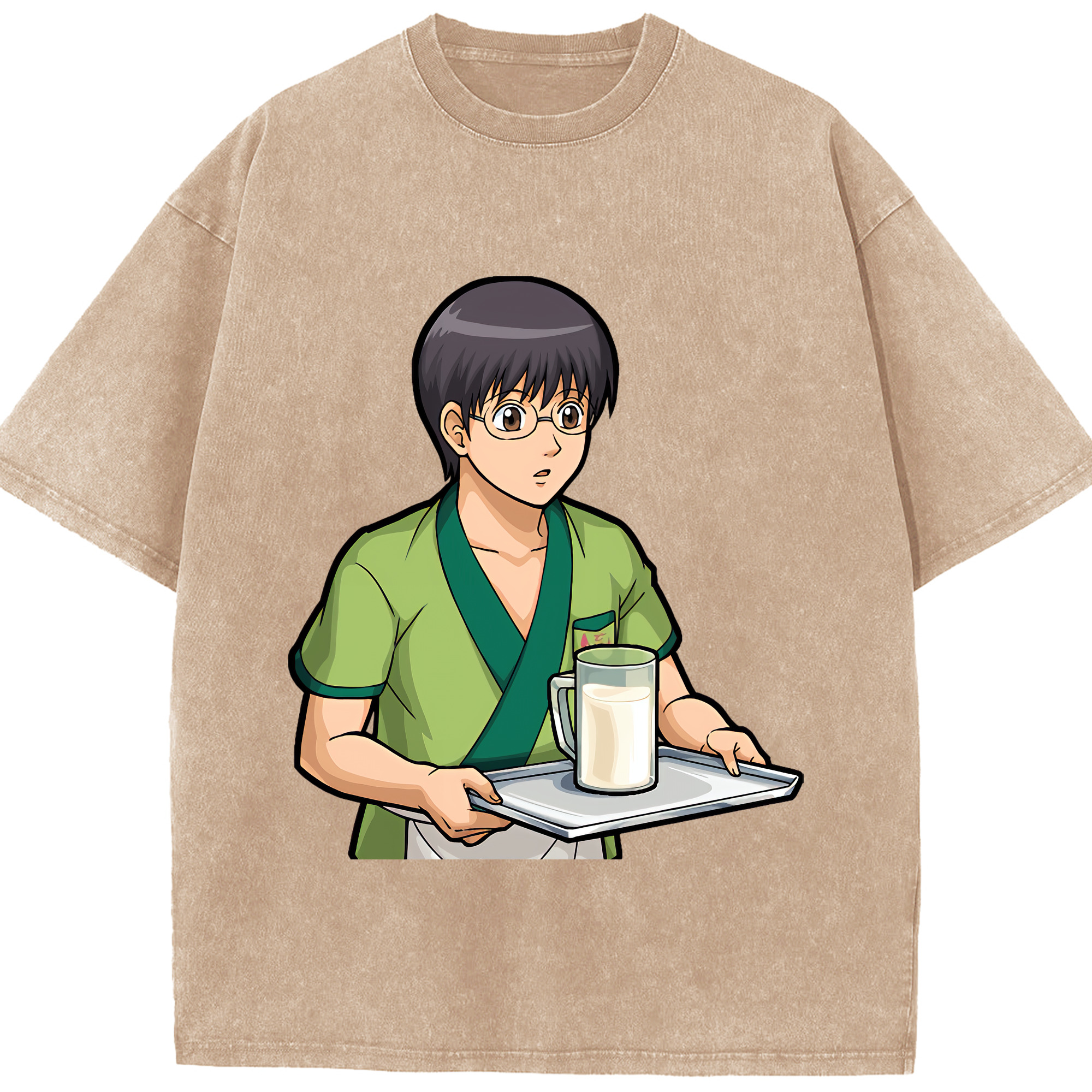 （画像用） ぎんたま 坂田銀時（さかたぎんとき） 神楽 志村新八（しむら しんぱち） GINTAMA Sakata Gintoki Kagura Shimura Shinpachi 綿100% ヴィンテージ風 半袖Tシャツ（フロントプリント）