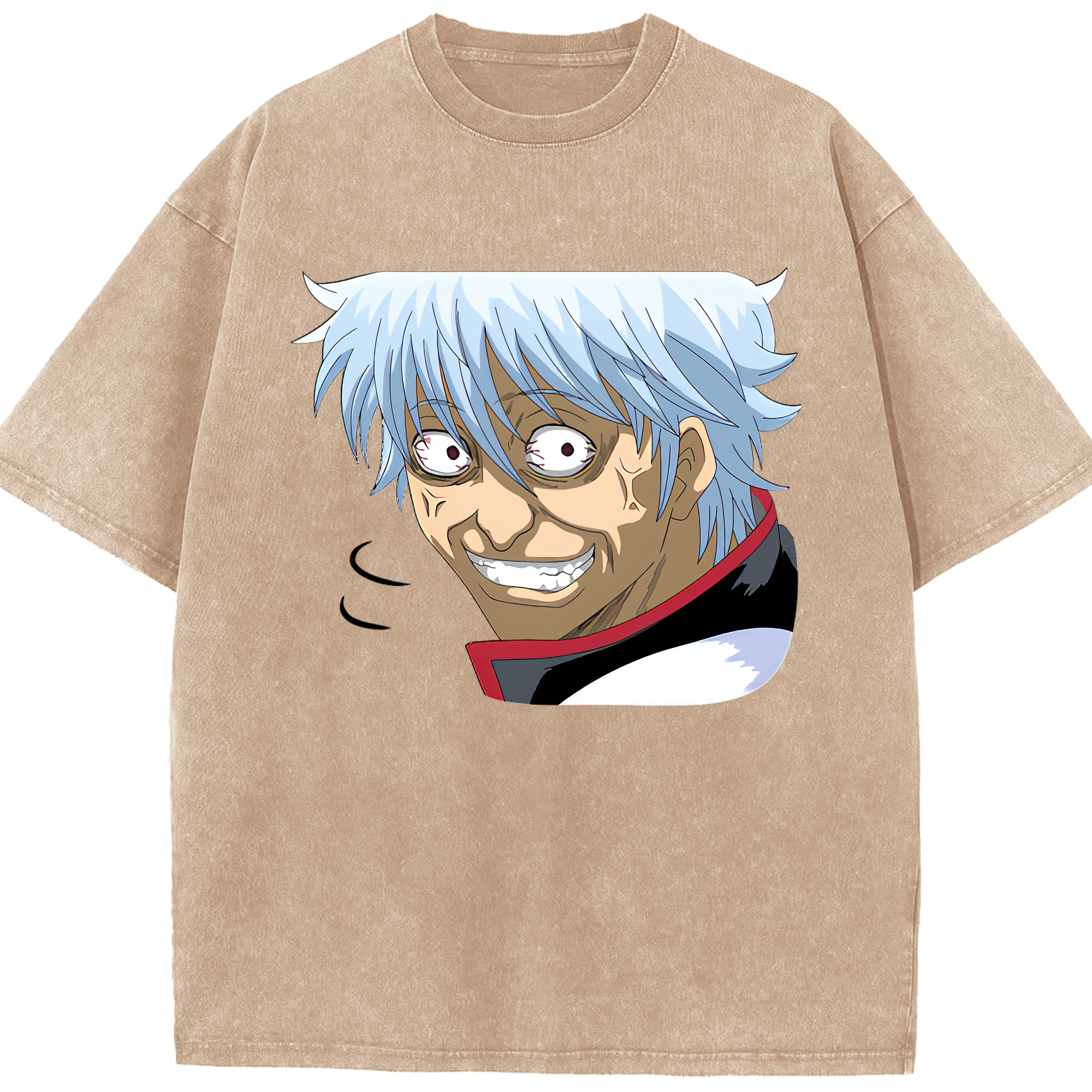 （画像用） ぎんたま 坂田銀時（さかたぎんとき） 神楽 志村新八（しむら しんぱち） GINTAMA Sakata Gintoki Kagura Shimura Shinpachi 綿100% ヴィンテージ風 半袖Tシャツ（フロントプリント）