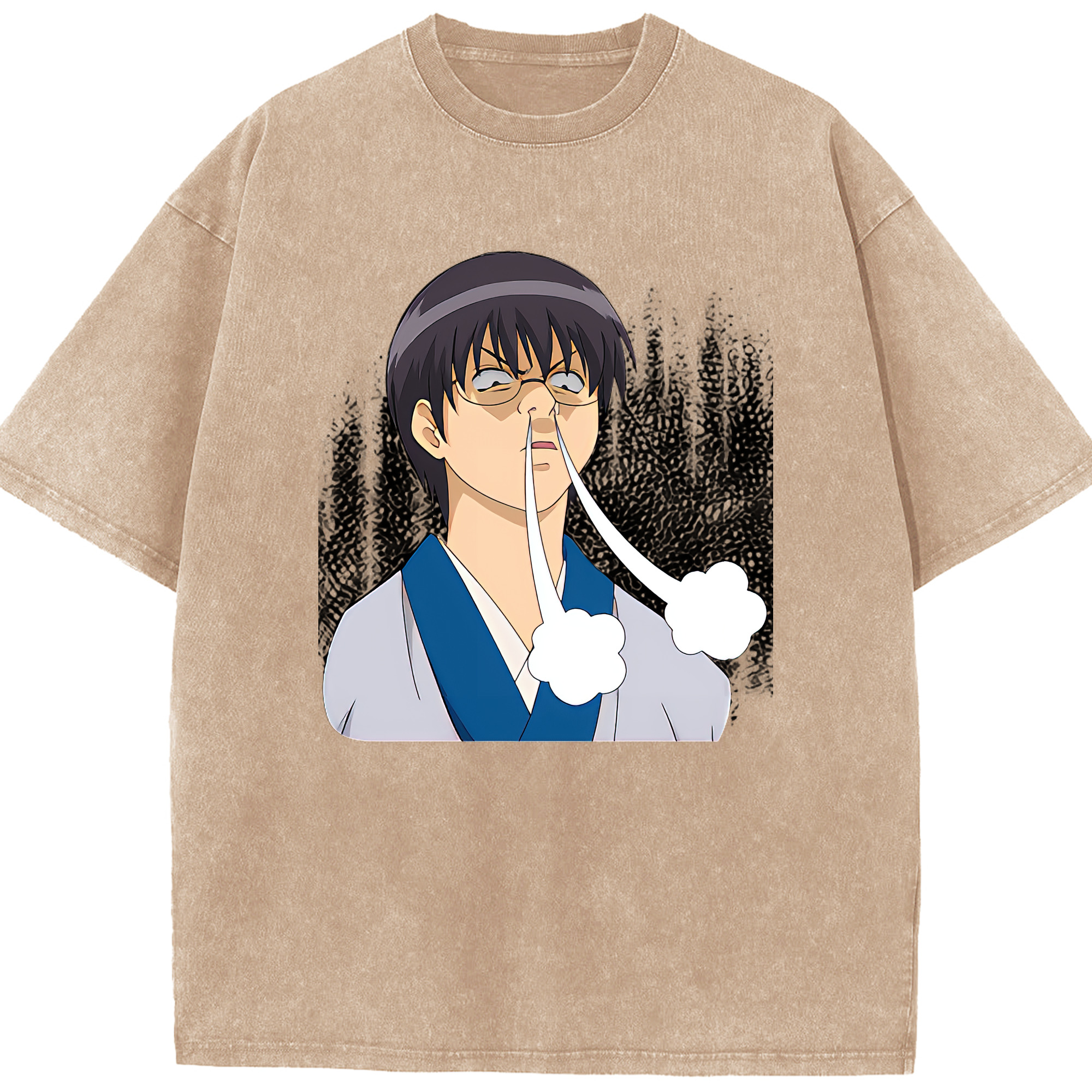 （画像用） ぎんたま 坂田銀時（さかたぎんとき） 神楽 志村新八（しむら しんぱち） GINTAMA Sakata Gintoki Kagura Shimura Shinpachi 綿100% ヴィンテージ風 半袖Tシャツ（フロントプリント）