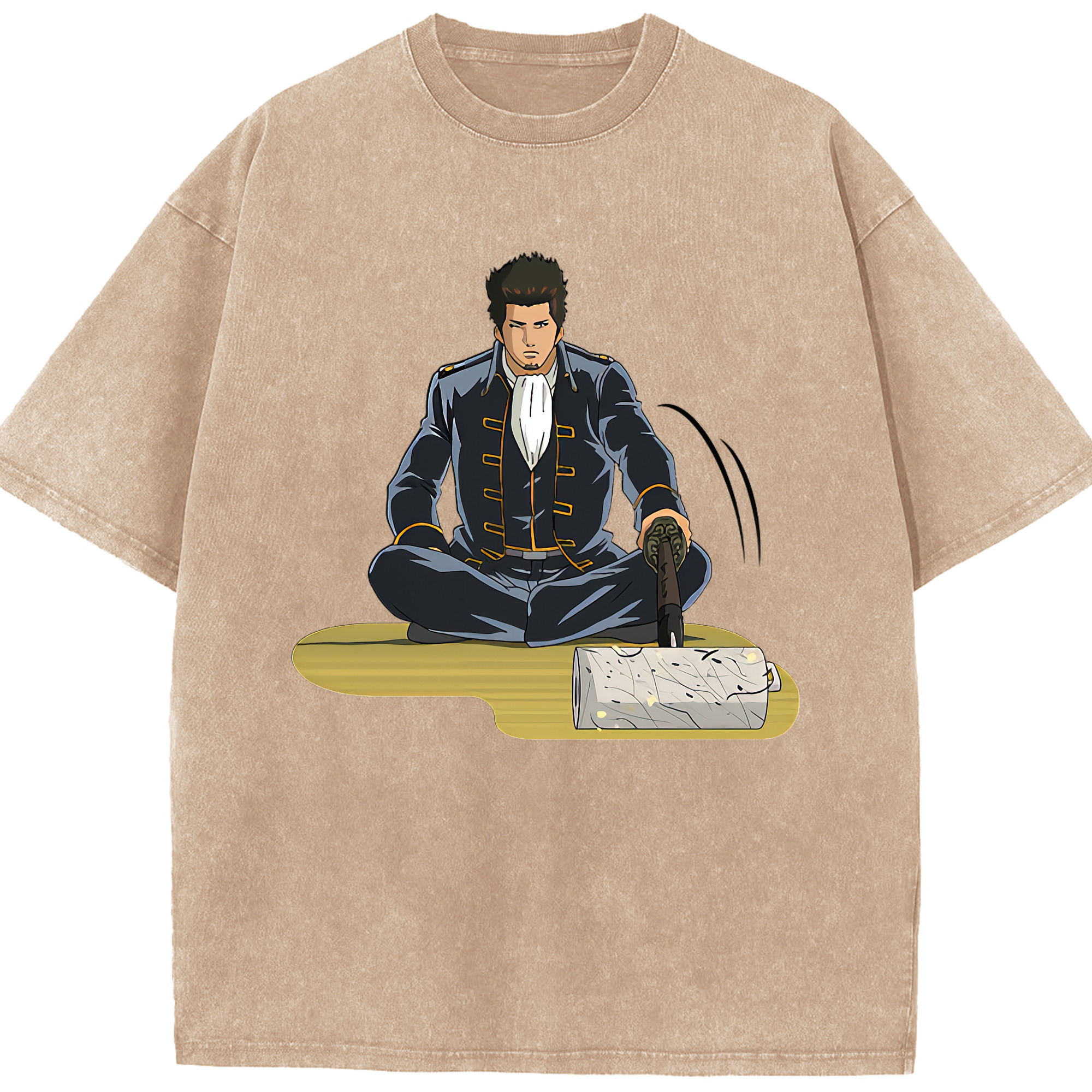 （画像用） ぎんたま 坂田銀時（さかたぎんとき） 神楽 志村新八（しむら しんぱち） GINTAMA Sakata Gintoki Kagura Shimura Shinpachi 綿100% ヴィンテージ風 半袖Tシャツ（フロントプリント）
