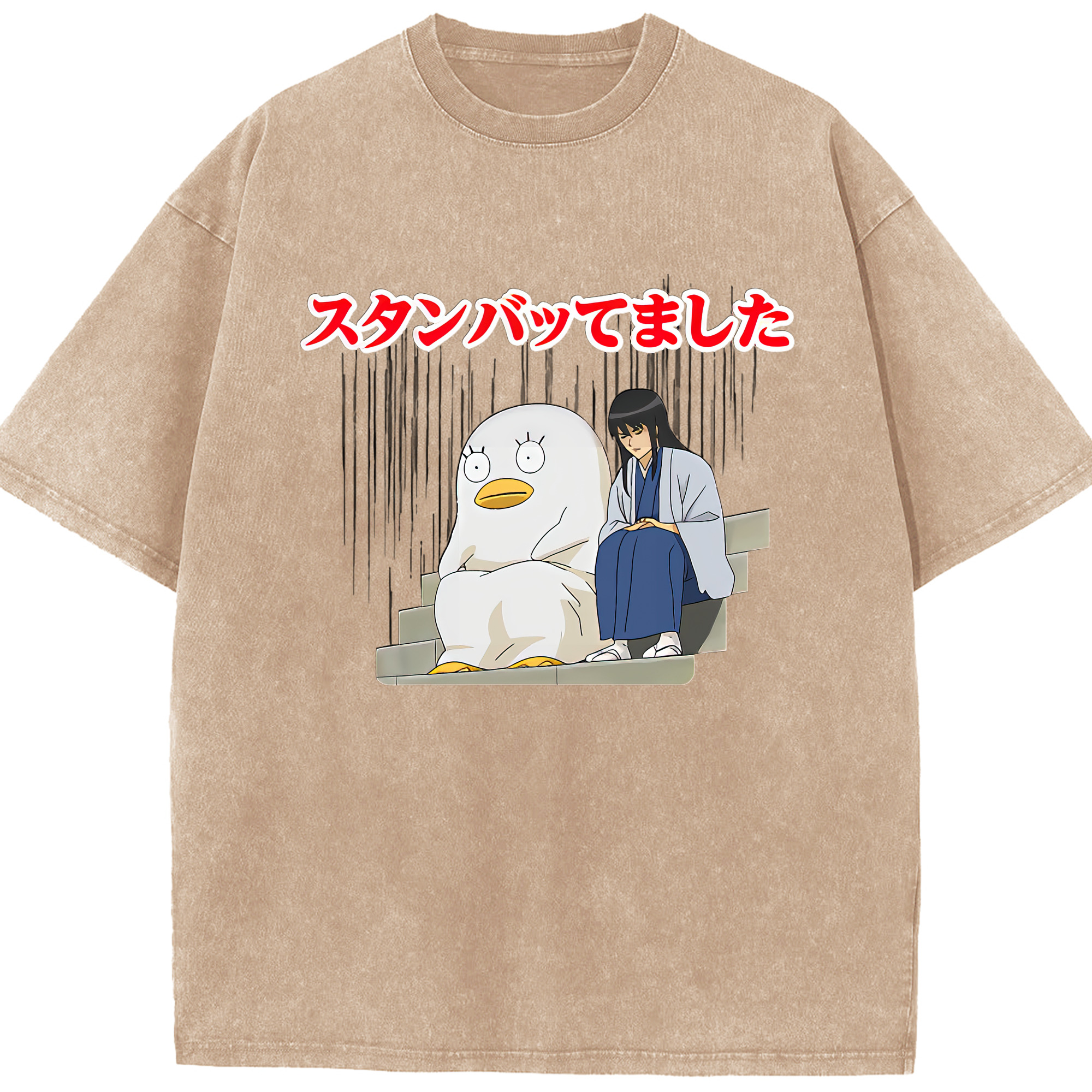 （画像用） ぎんたま 坂田銀時（さかたぎんとき） 神楽 志村新八（しむら しんぱち） GINTAMA Sakata Gintoki Kagura Shimura Shinpachi 綿100% ヴィンテージ風 半袖Tシャツ（フロントプリント）