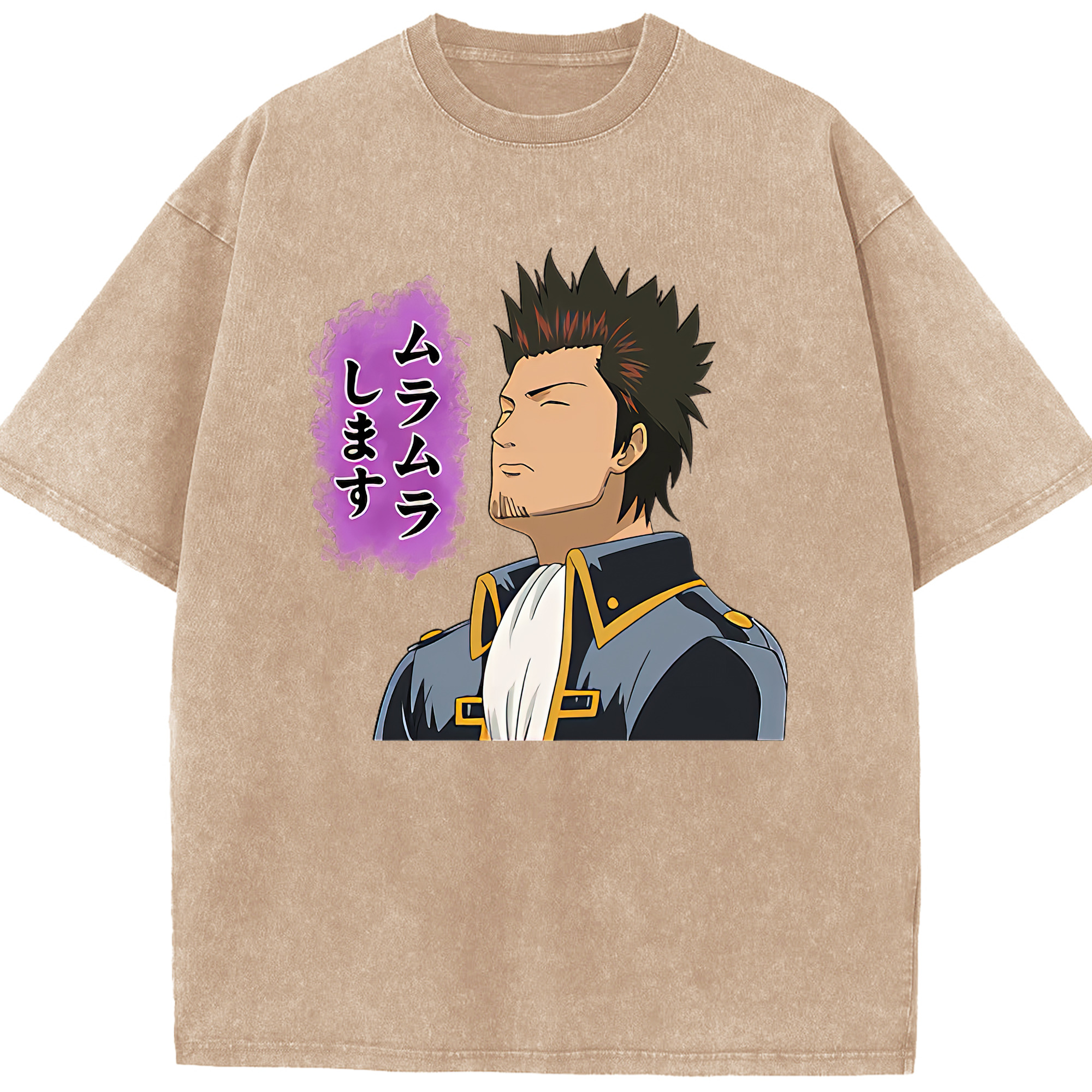 （画像用） ぎんたま 坂田銀時（さかたぎんとき） 神楽 志村新八（しむら しんぱち） GINTAMA Sakata Gintoki Kagura Shimura Shinpachi 綿100% ヴィンテージ風 半袖Tシャツ（フロントプリント）