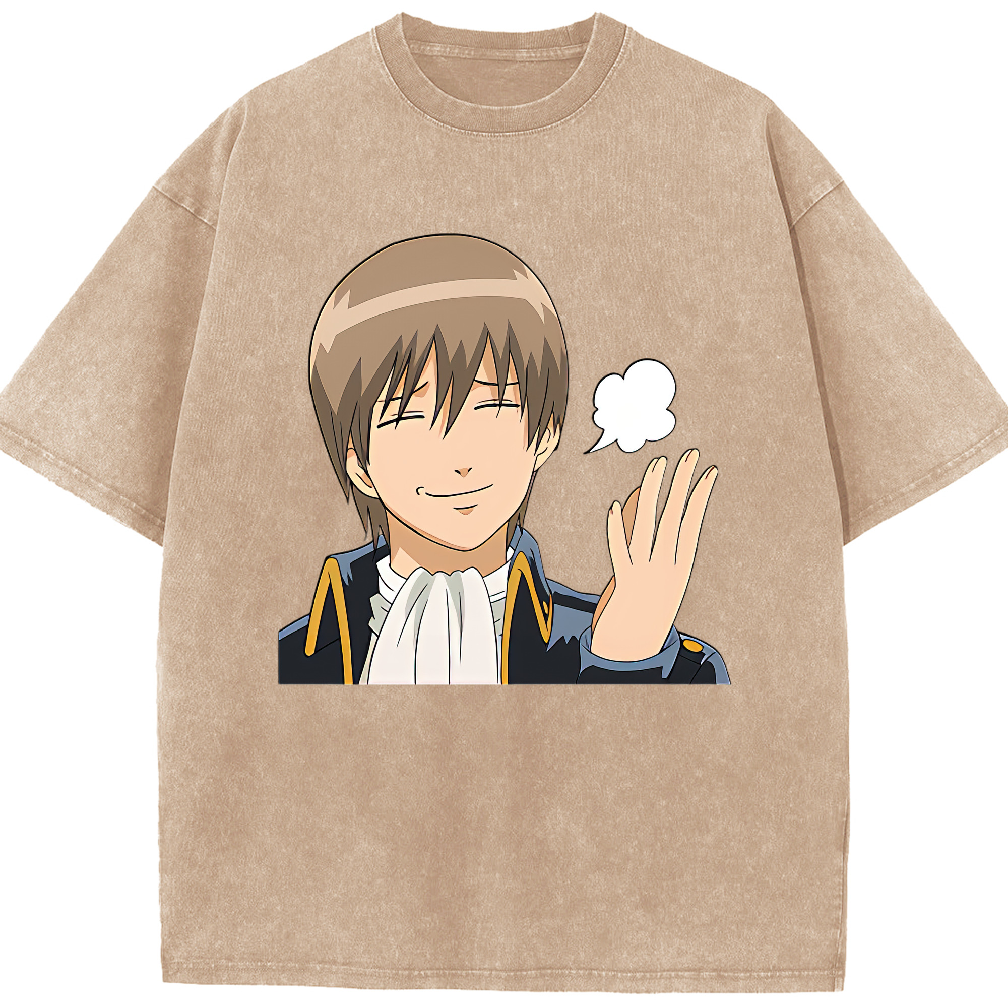 （画像用） ぎんたま 坂田銀時（さかたぎんとき） 神楽 志村新八（しむら しんぱち） GINTAMA Sakata Gintoki Kagura Shimura Shinpachi 綿100% ヴィンテージ風 半袖Tシャツ（フロントプリント）