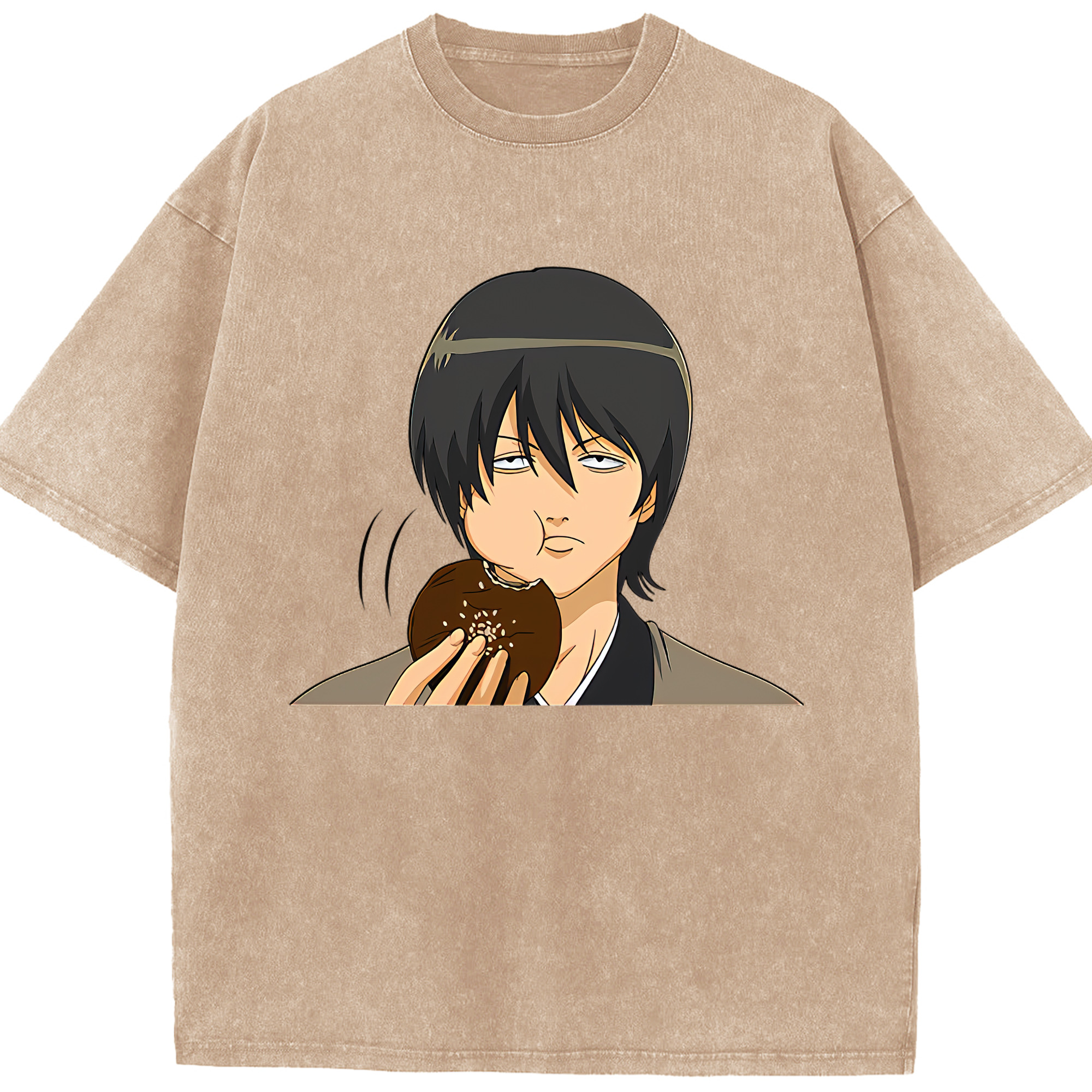 （画像用） ぎんたま 坂田銀時（さかたぎんとき） 神楽 志村新八（しむら しんぱち） GINTAMA Sakata Gintoki Kagura Shimura Shinpachi 綿100% ヴィンテージ風 半袖Tシャツ（フロントプリント）