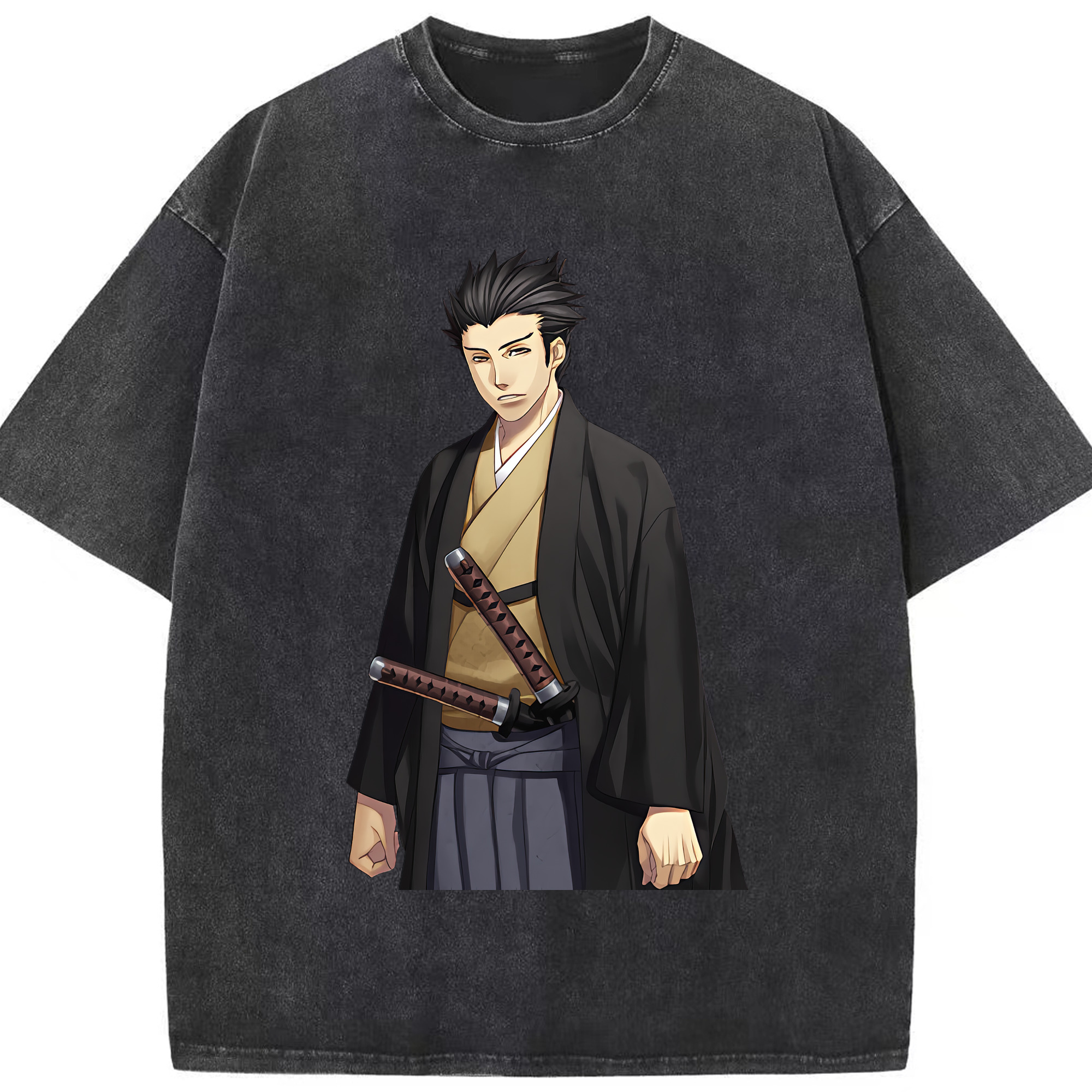 （画像用） ぎんたま 坂田銀時（さかたぎんとき） 神楽 志村新八（しむら しんぱち） GINTAMA Sakata Gintoki Kagura Shimura Shinpachi 綿100% ヴィンテージ風 半袖Tシャツ（フロントプリント）