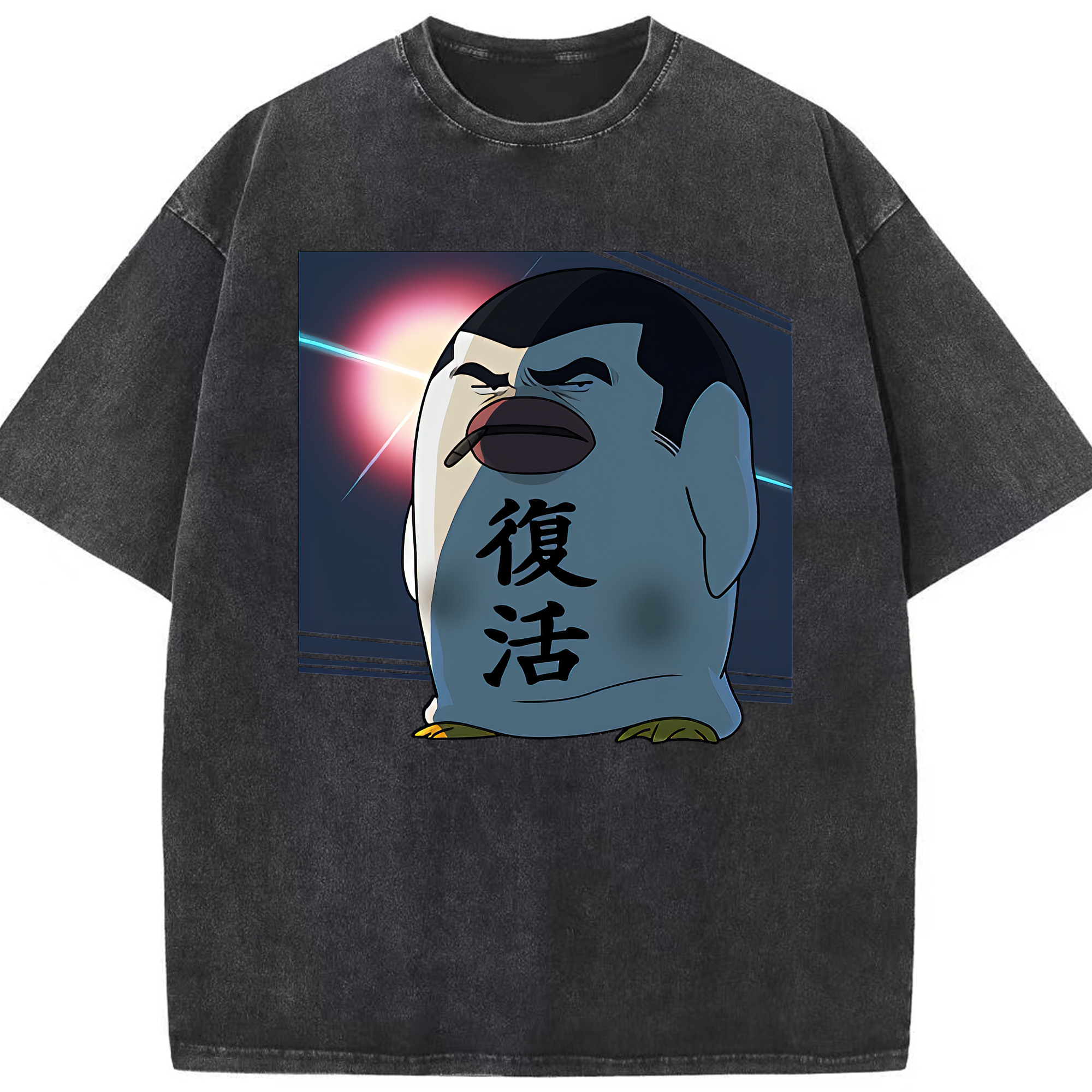 （画像用） ぎんたま 坂田銀時（さかたぎんとき） 神楽 志村新八（しむら しんぱち） GINTAMA Sakata Gintoki Kagura Shimura Shinpachi 綿100% ヴィンテージ風 半袖Tシャツ（フロントプリント）