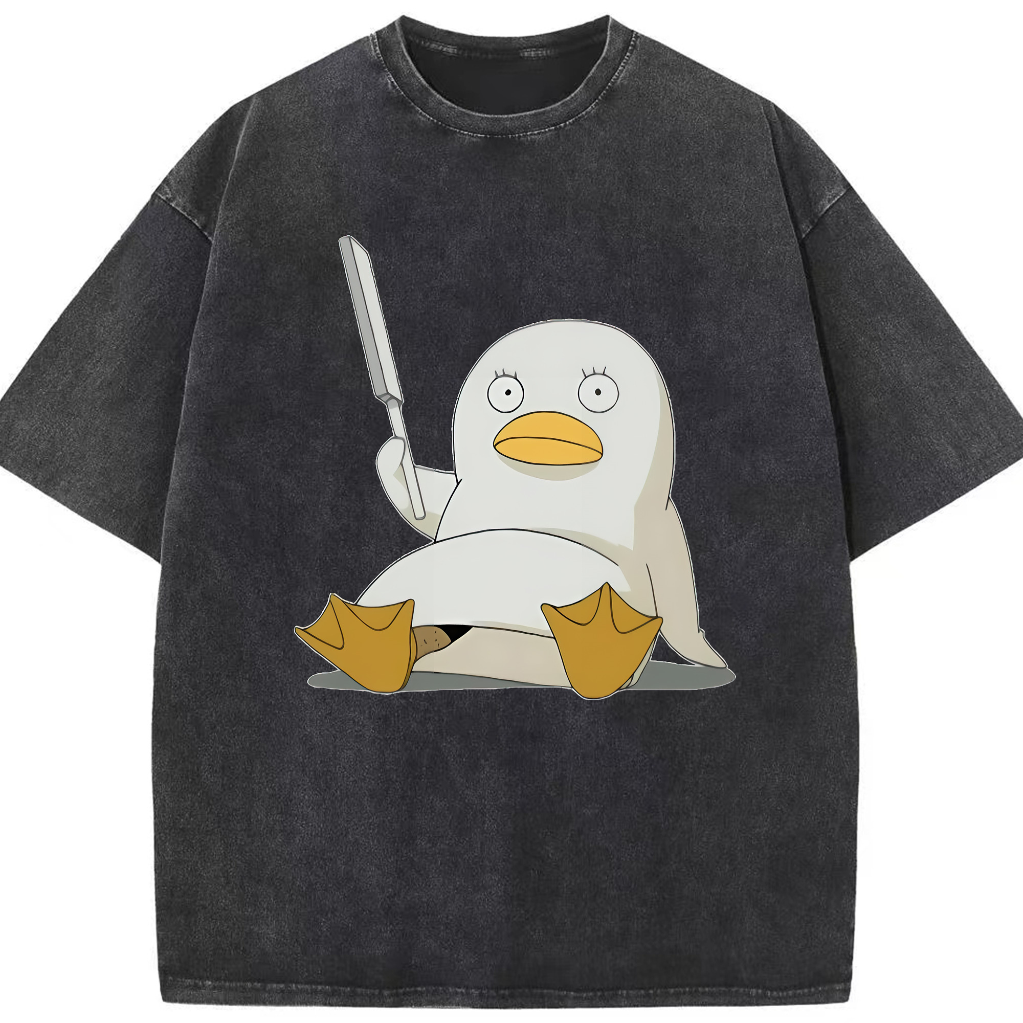 （画像用） ぎんたま 坂田銀時（さかたぎんとき） 神楽 志村新八（しむら しんぱち） GINTAMA Sakata Gintoki Kagura Shimura Shinpachi 綿100% ヴィンテージ風 半袖Tシャツ（フロントプリント）