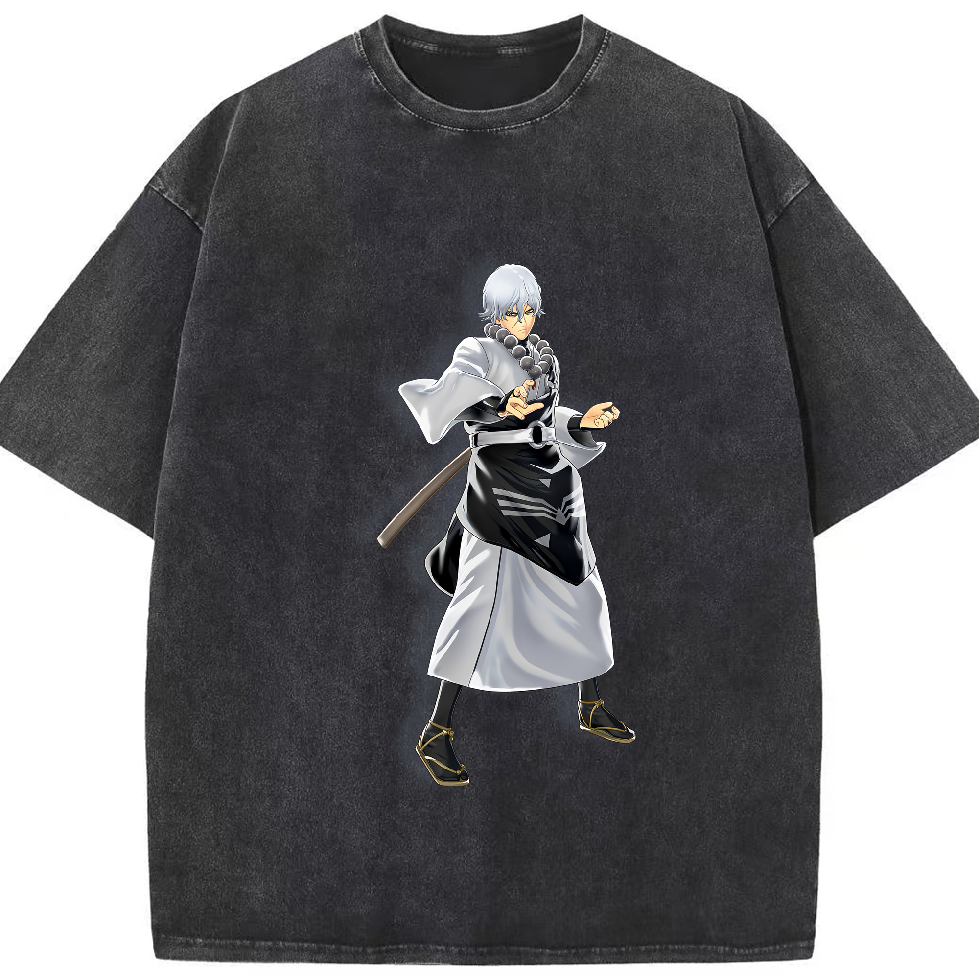 （画像用） ぎんたま 坂田銀時（さかたぎんとき） 神楽 志村新八（しむら しんぱち） GINTAMA Sakata Gintoki Kagura Shimura Shinpachi 綿100% ヴィンテージ風 半袖Tシャツ（フロントプリント）