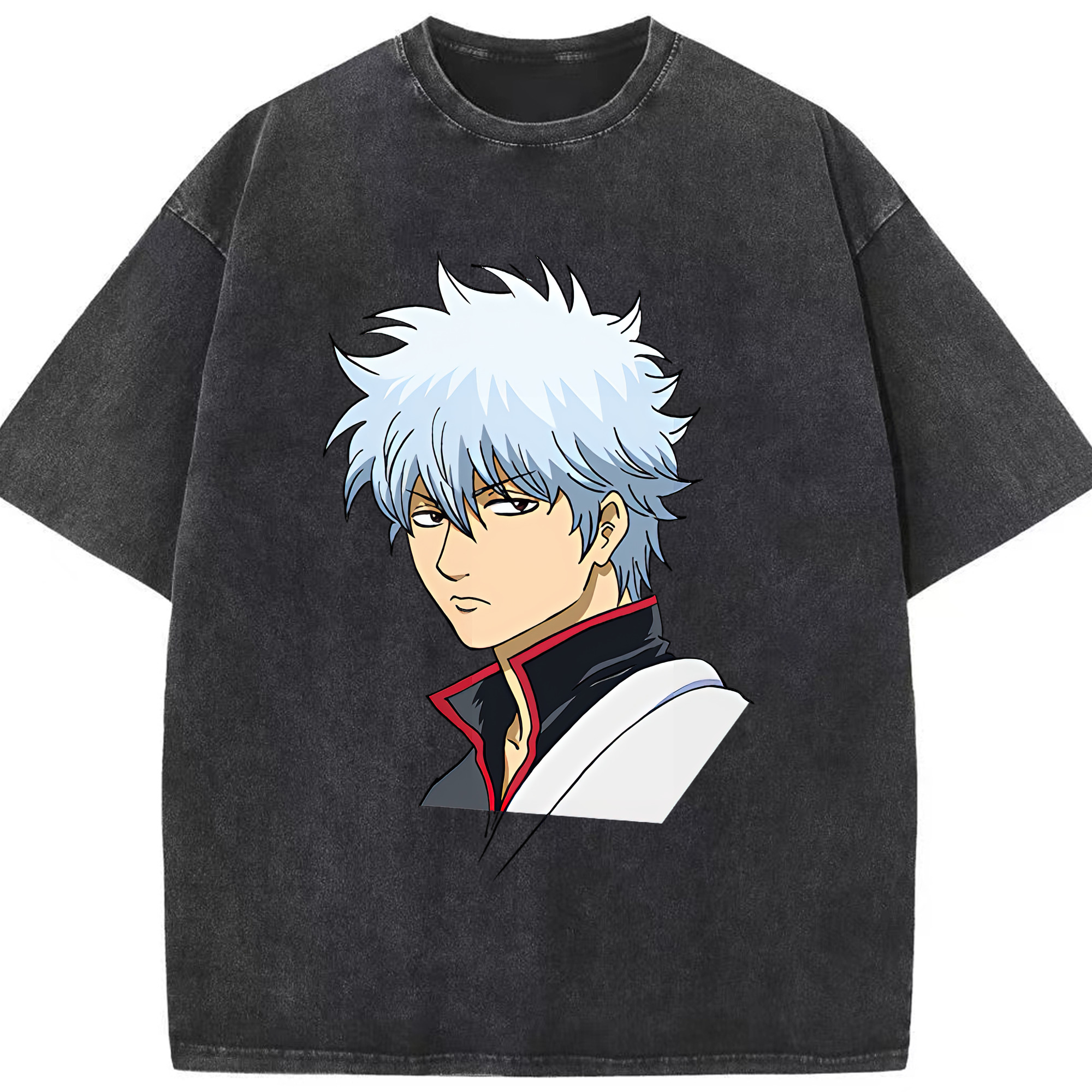 （画像用） ぎんたま 坂田銀時（さかたぎんとき） 神楽 志村新八（しむら しんぱち） GINTAMA Sakata Gintoki Kagura Shimura Shinpachi 綿100% ヴィンテージ風 半袖Tシャツ（フロントプリント）