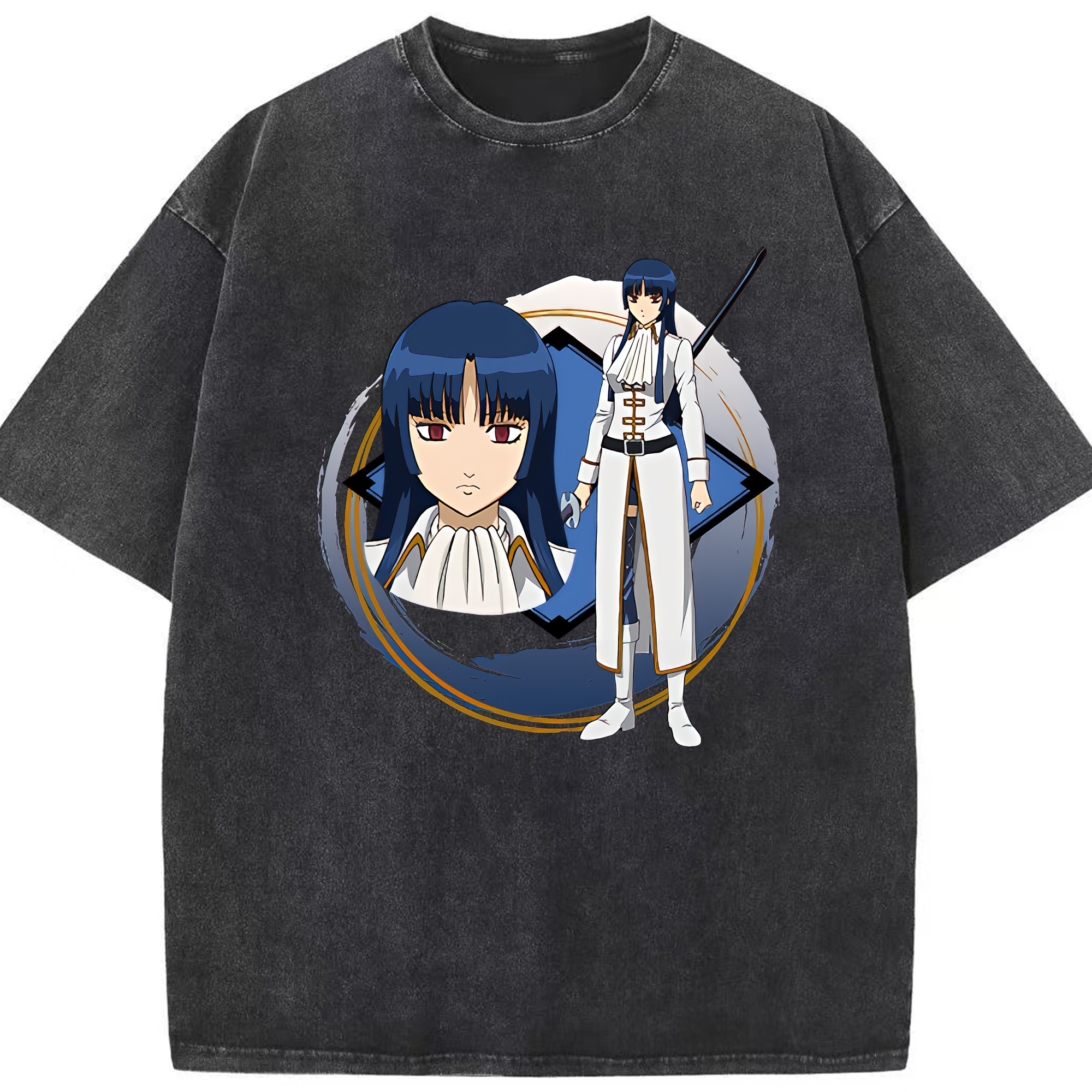 （画像用） ぎんたま 坂田銀時（さかたぎんとき） 神楽 志村新八（しむら しんぱち） GINTAMA Sakata Gintoki Kagura Shimura Shinpachi 綿100% ヴィンテージ風 半袖Tシャツ（フロントプリント）