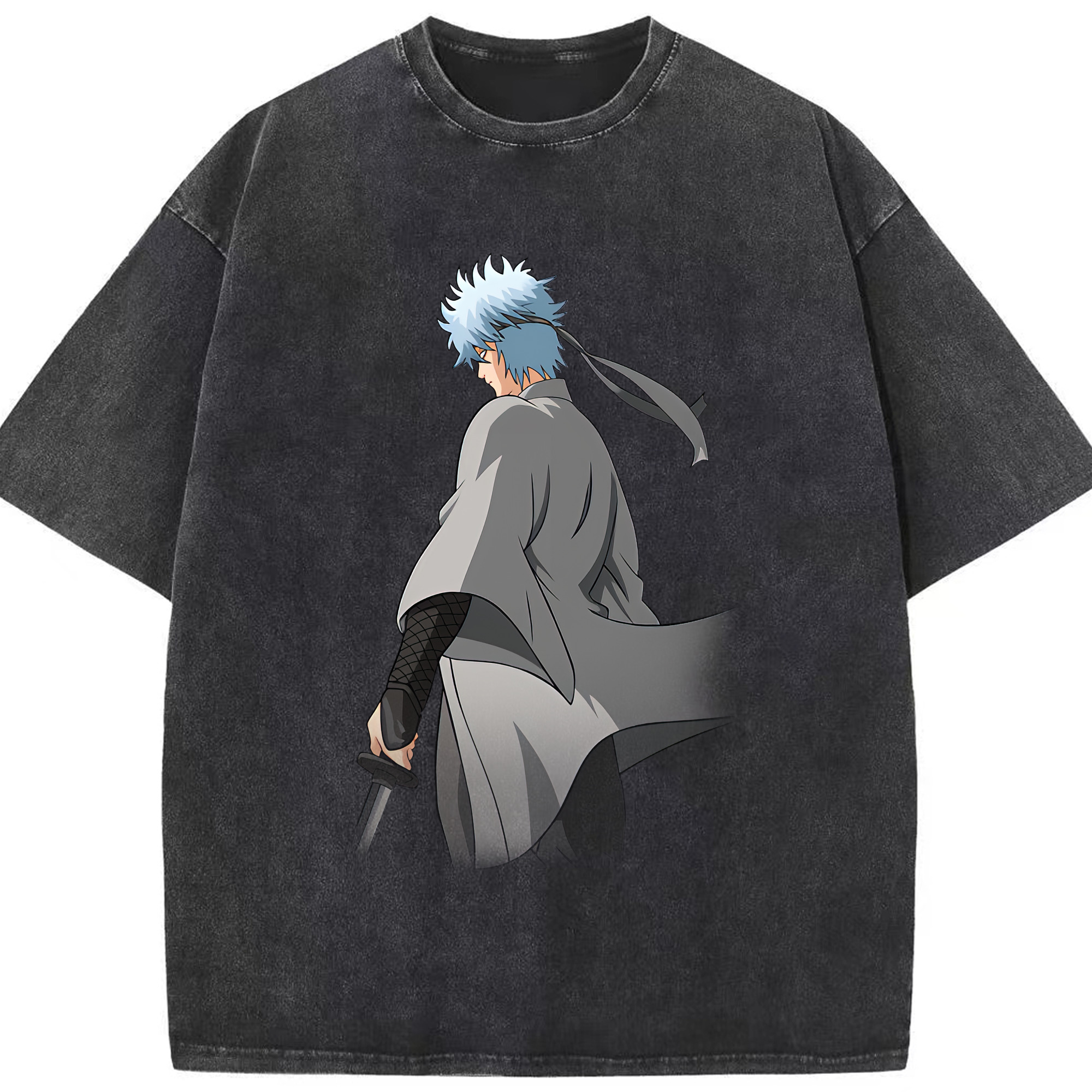 （画像用） ぎんたま 坂田銀時（さかたぎんとき） 神楽 志村新八（しむら しんぱち） GINTAMA Sakata Gintoki Kagura Shimura Shinpachi 綿100% ヴィンテージ風 半袖Tシャツ（フロントプリント）