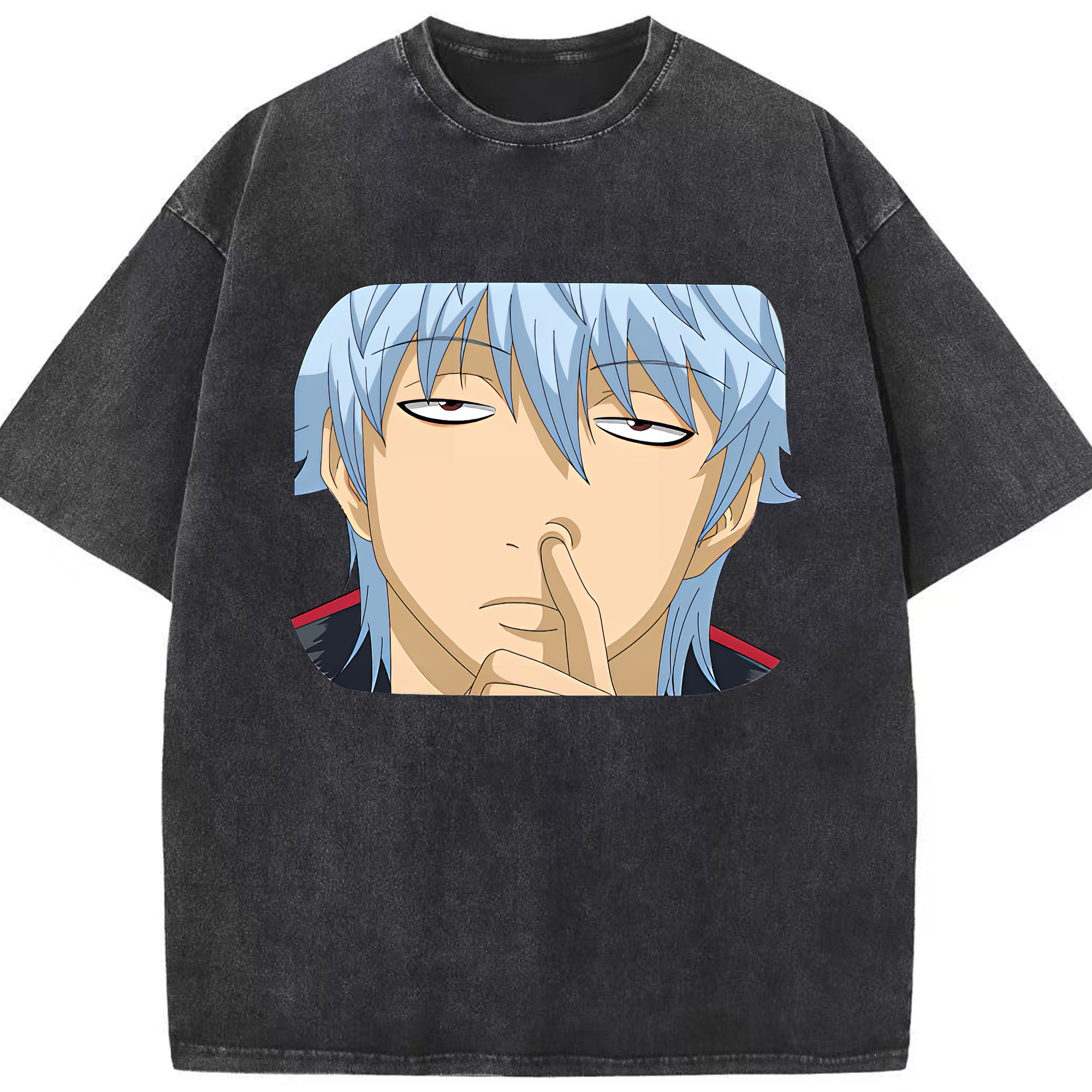 （画像用） ぎんたま 坂田銀時（さかたぎんとき） 神楽 志村新八（しむら しんぱち） GINTAMA Sakata Gintoki Kagura Shimura Shinpachi 綿100% ヴィンテージ風 半袖Tシャツ（フロントプリント）