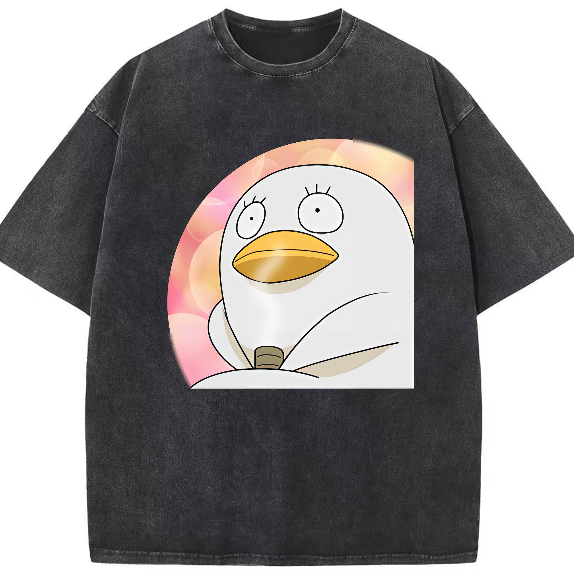 （画像用） ぎんたま 坂田銀時（さかたぎんとき） 神楽 志村新八（しむら しんぱち） GINTAMA Sakata Gintoki Kagura Shimura Shinpachi 綿100% ヴィンテージ風 半袖Tシャツ（フロントプリント）