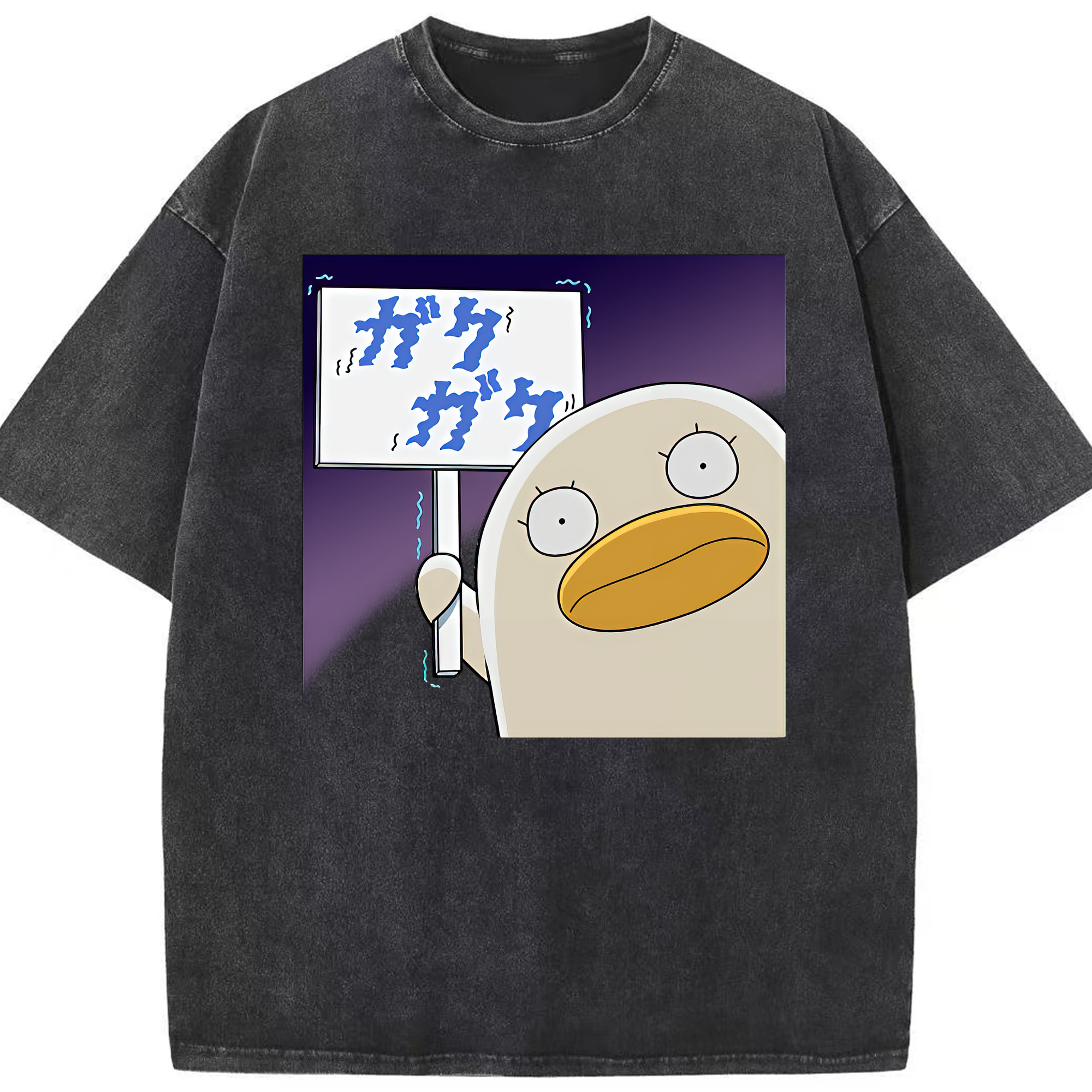 （画像用） ぎんたま 坂田銀時（さかたぎんとき） 神楽 志村新八（しむら しんぱち） GINTAMA Sakata Gintoki Kagura Shimura Shinpachi 綿100% ヴィンテージ風 半袖Tシャツ（フロントプリント）