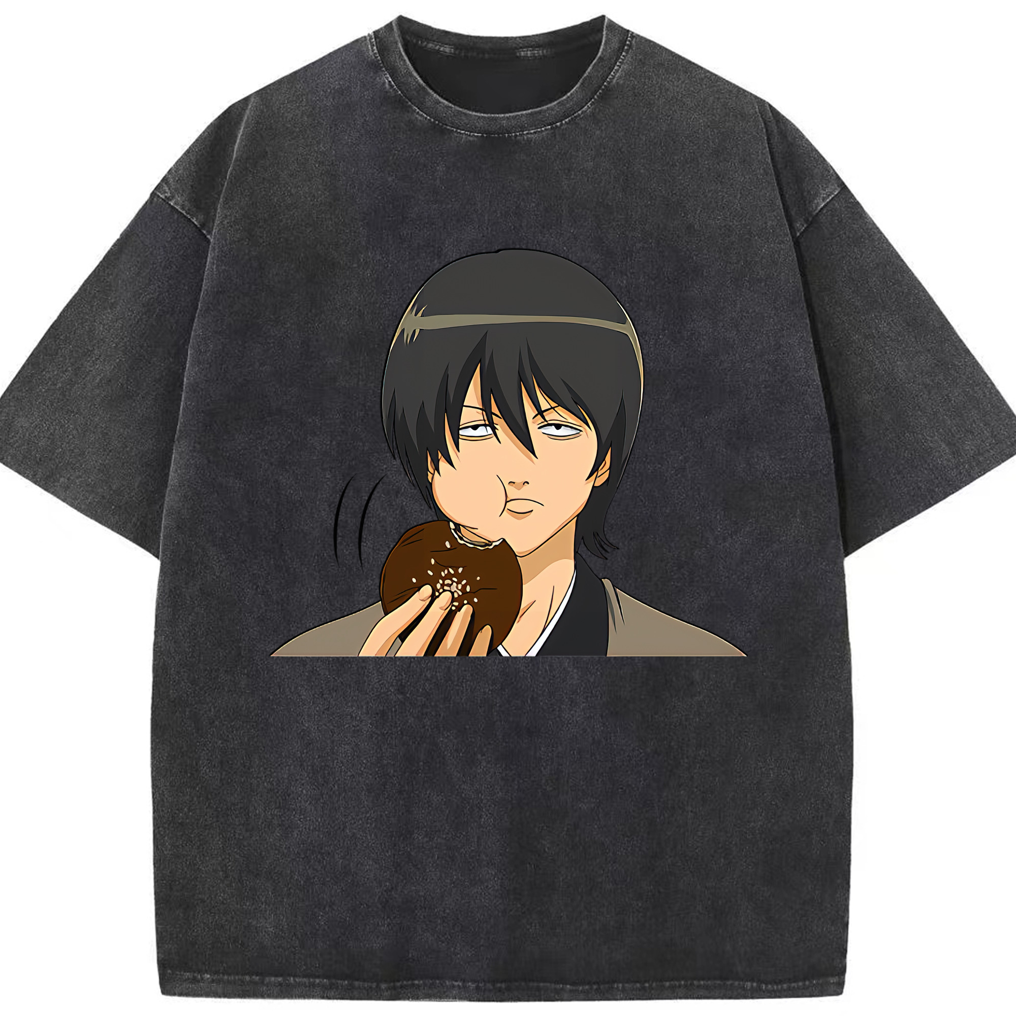（画像用） ぎんたま 坂田銀時（さかたぎんとき） 神楽 志村新八（しむら しんぱち） GINTAMA Sakata Gintoki Kagura Shimura Shinpachi 綿100% ヴィンテージ風 半袖Tシャツ（フロントプリント）