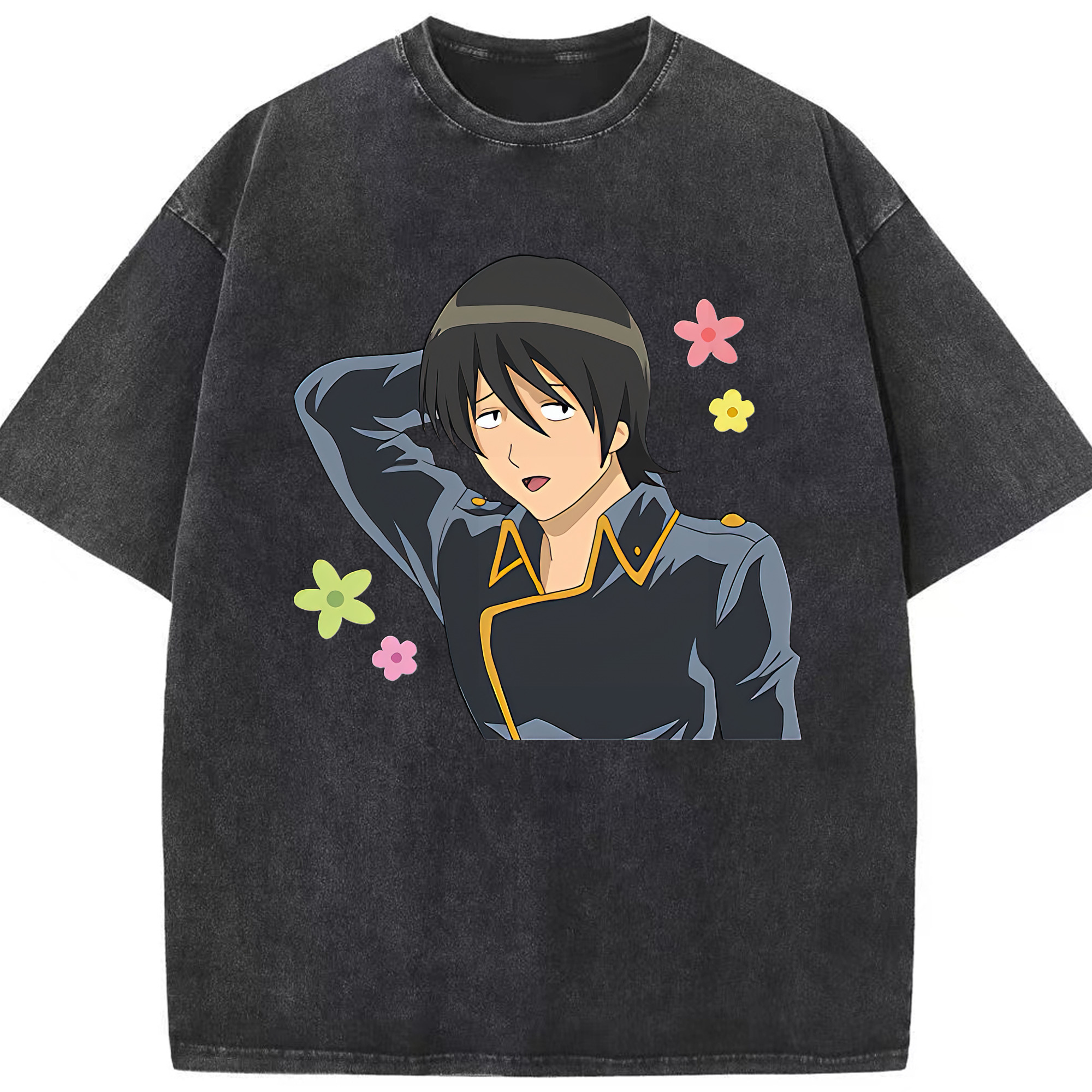 （画像用） ぎんたま 坂田銀時（さかたぎんとき） 神楽 志村新八（しむら しんぱち） GINTAMA Sakata Gintoki Kagura Shimura Shinpachi 綿100% ヴィンテージ風 半袖Tシャツ（フロントプリント）