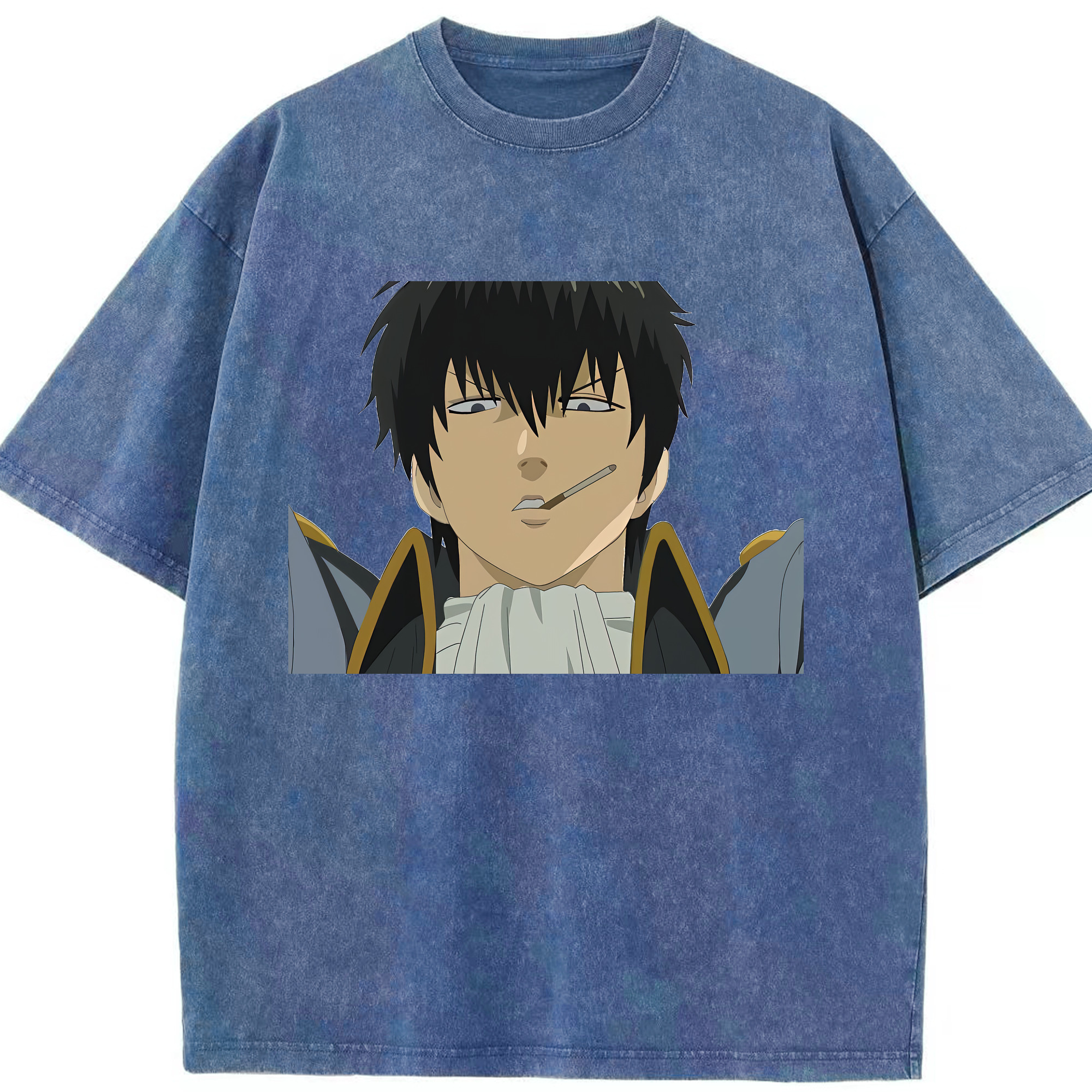 （画像用） ぎんたま 坂田銀時（さかたぎんとき） 神楽 志村新八（しむら しんぱち） GINTAMA Sakata Gintoki Kagura Shimura Shinpachi 綿100% ヴィンテージ風 半袖Tシャツ（フロントプリント）
