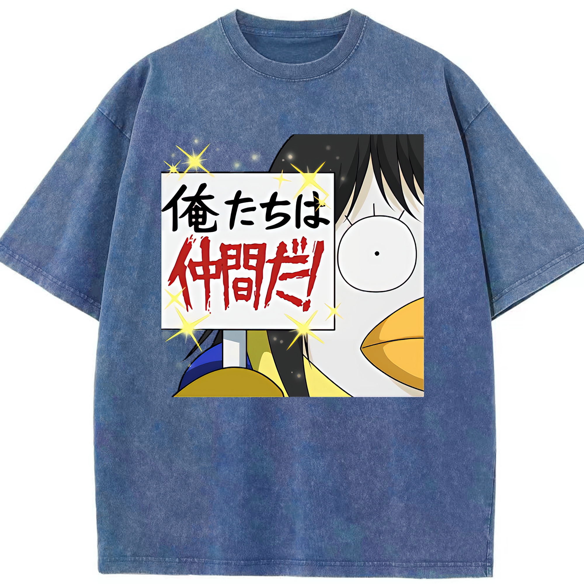 （画像用） ぎんたま 坂田銀時（さかたぎんとき） 神楽 志村新八（しむら しんぱち） GINTAMA Sakata Gintoki Kagura Shimura Shinpachi 綿100% ヴィンテージ風 半袖Tシャツ（フロントプリント）
