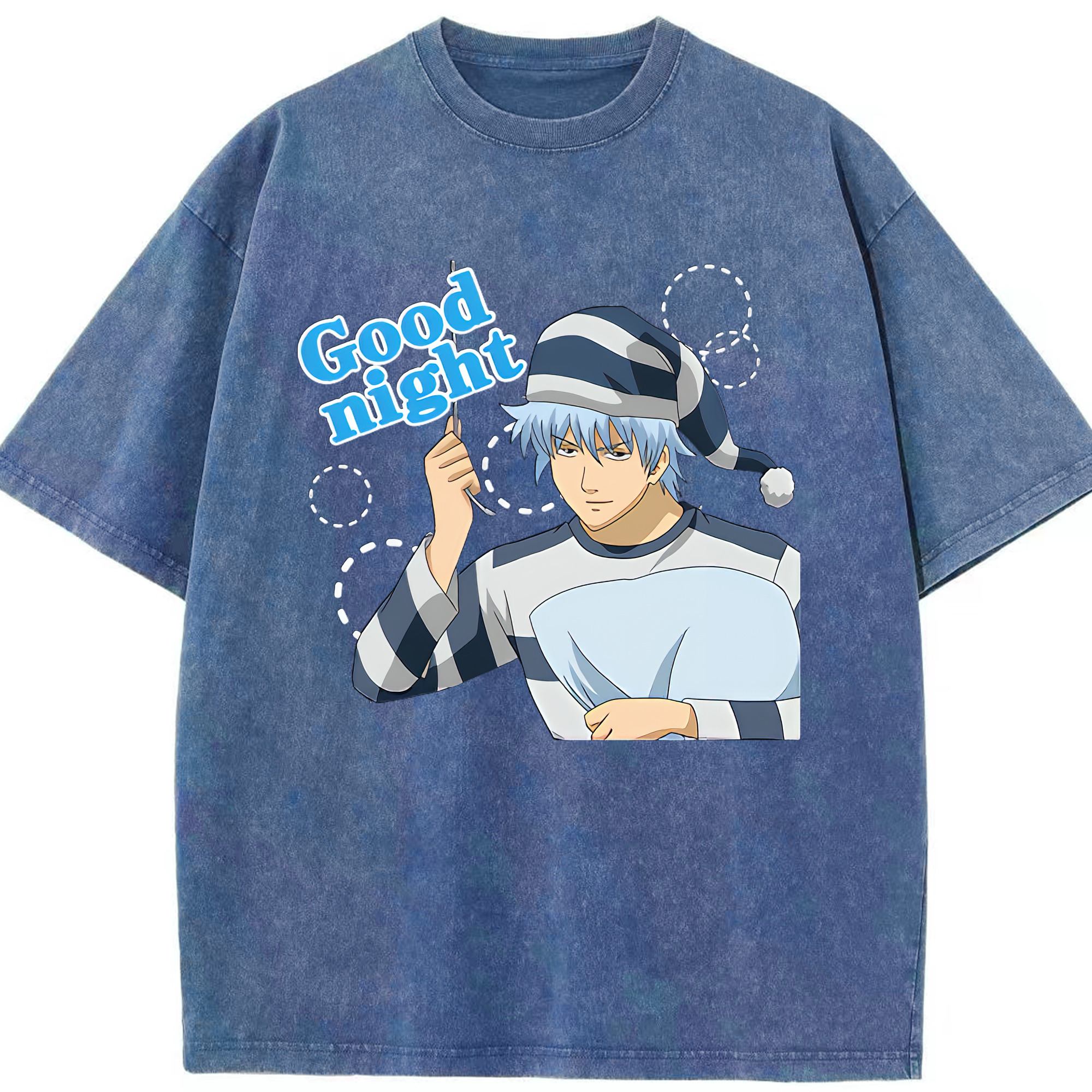 （画像用） ぎんたま 坂田銀時（さかたぎんとき） 神楽 志村新八（しむら しんぱち） GINTAMA Sakata Gintoki Kagura Shimura Shinpachi 綿100% ヴィンテージ風 半袖Tシャツ（フロントプリント）