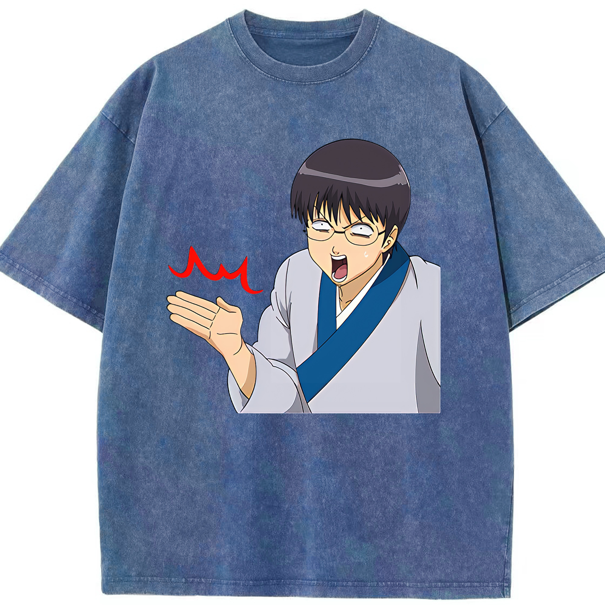 （画像用） ぎんたま 坂田銀時（さかたぎんとき） 神楽 志村新八（しむら しんぱち） GINTAMA Sakata Gintoki Kagura Shimura Shinpachi 綿100% ヴィンテージ風 半袖Tシャツ（フロントプリント）