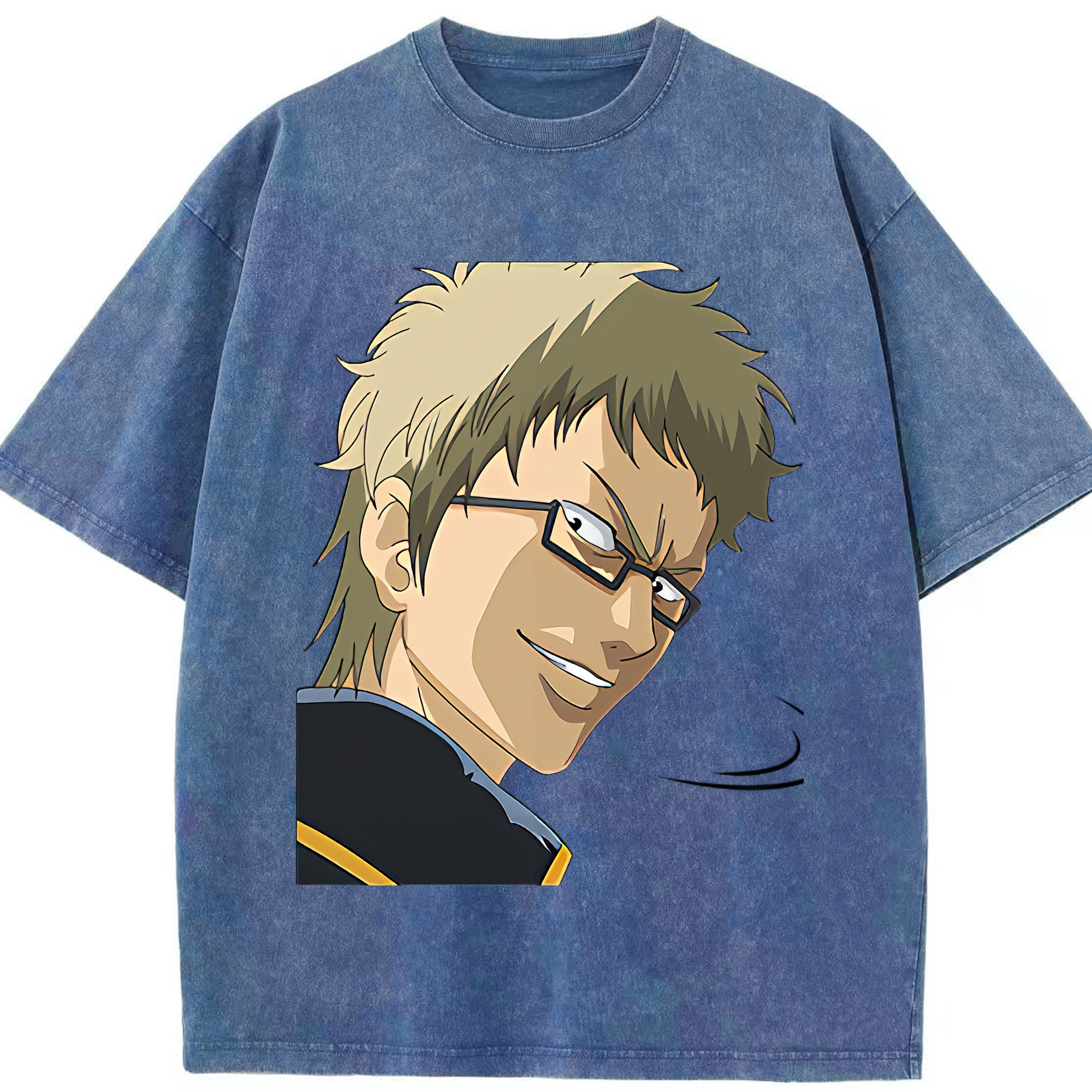 （画像用） ぎんたま 坂田銀時（さかたぎんとき） 神楽 志村新八（しむら しんぱち） GINTAMA Sakata Gintoki Kagura Shimura Shinpachi 綿100% ヴィンテージ風 半袖Tシャツ（フロントプリント）