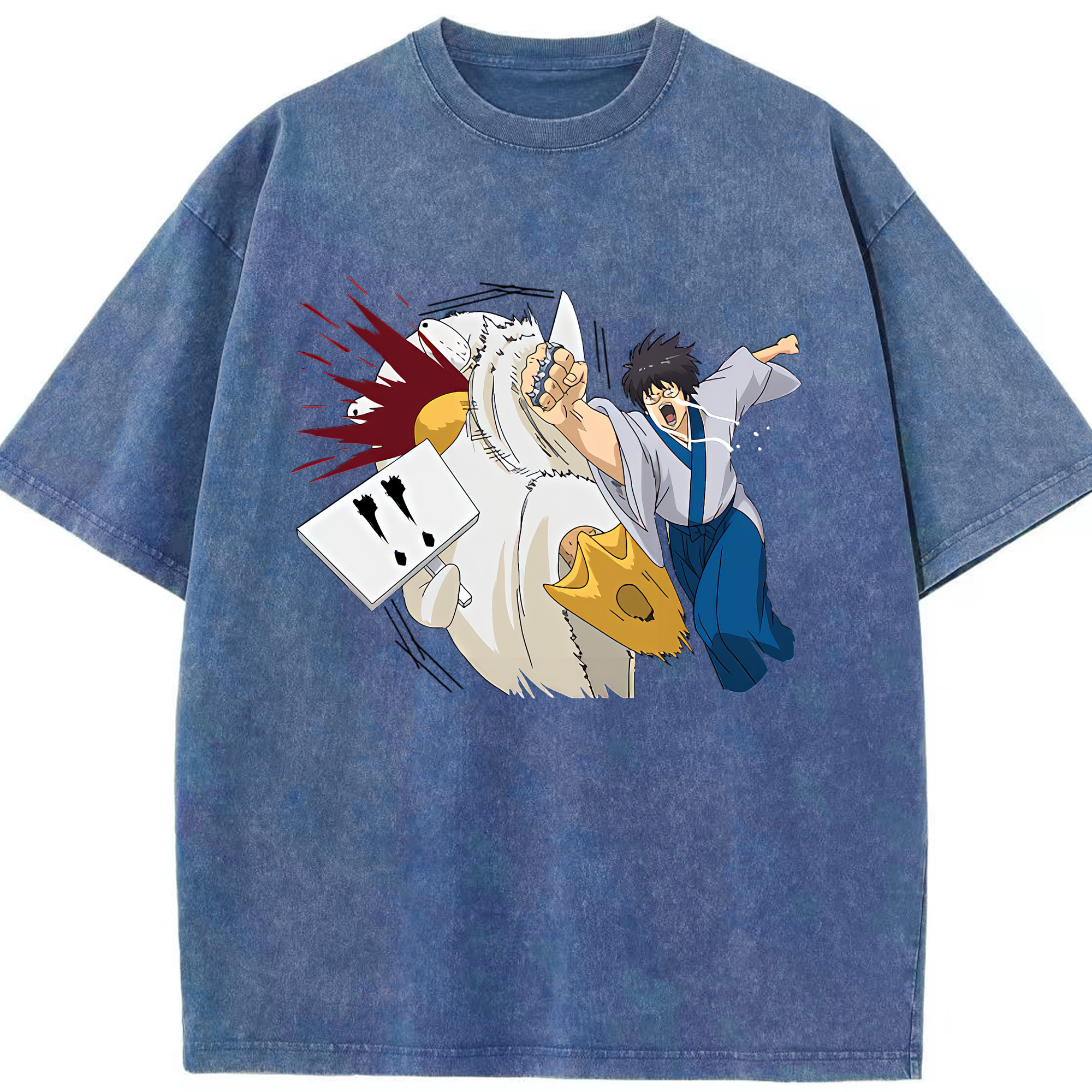 （画像用） ぎんたま 坂田銀時（さかたぎんとき） 神楽 志村新八（しむら しんぱち） GINTAMA Sakata Gintoki Kagura Shimura Shinpachi 綿100% ヴィンテージ風 半袖Tシャツ（フロントプリント）