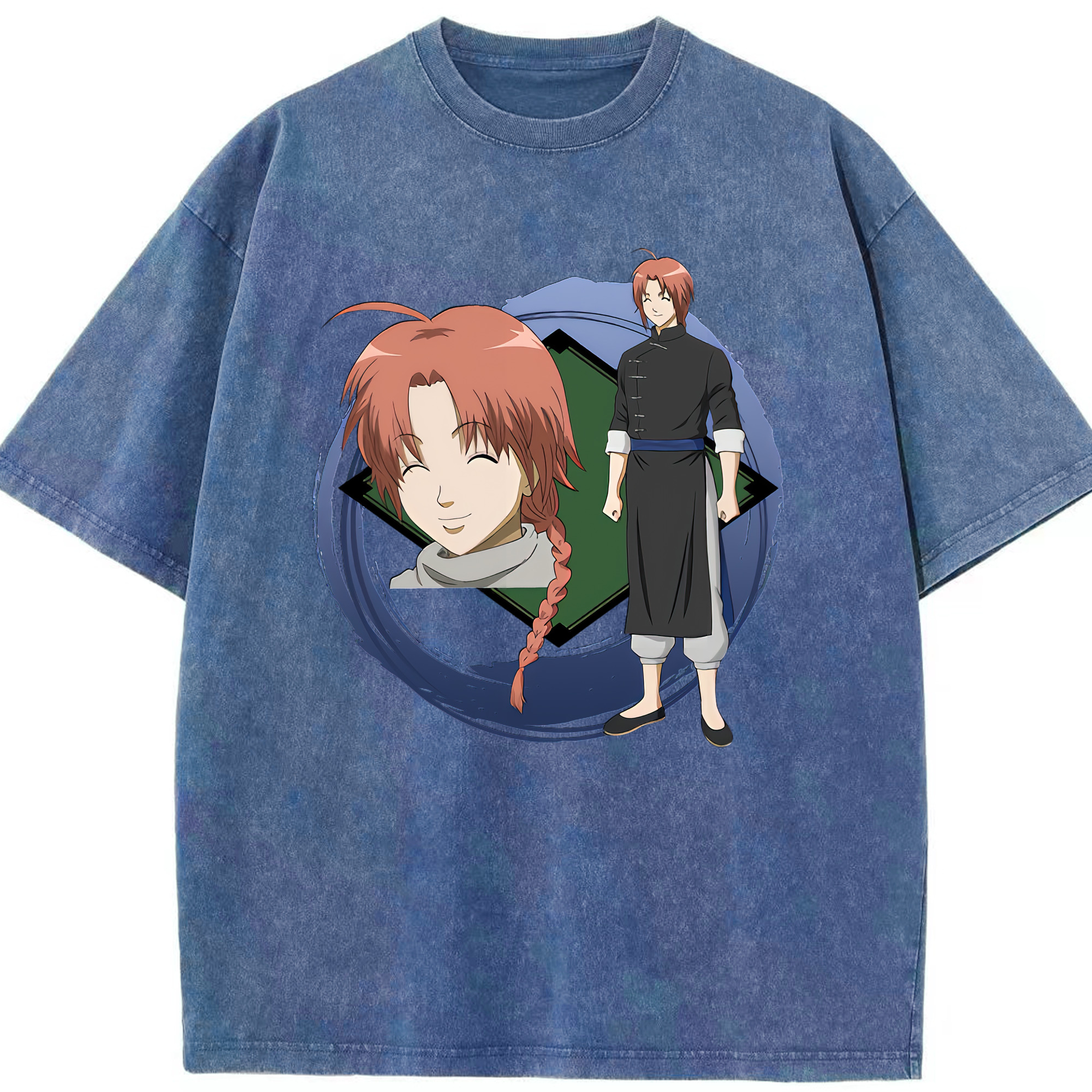 （画像用） ぎんたま 坂田銀時（さかたぎんとき） 神楽 志村新八（しむら しんぱち） GINTAMA Sakata Gintoki Kagura Shimura Shinpachi 綿100% ヴィンテージ風 半袖Tシャツ（フロントプリント）