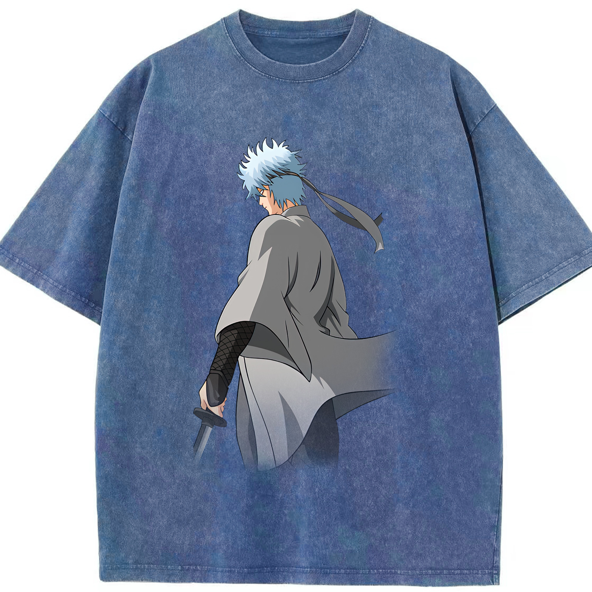 （画像用） ぎんたま 坂田銀時（さかたぎんとき） 神楽 志村新八（しむら しんぱち） GINTAMA Sakata Gintoki Kagura Shimura Shinpachi 綿100% ヴィンテージ風 半袖Tシャツ（フロントプリント）