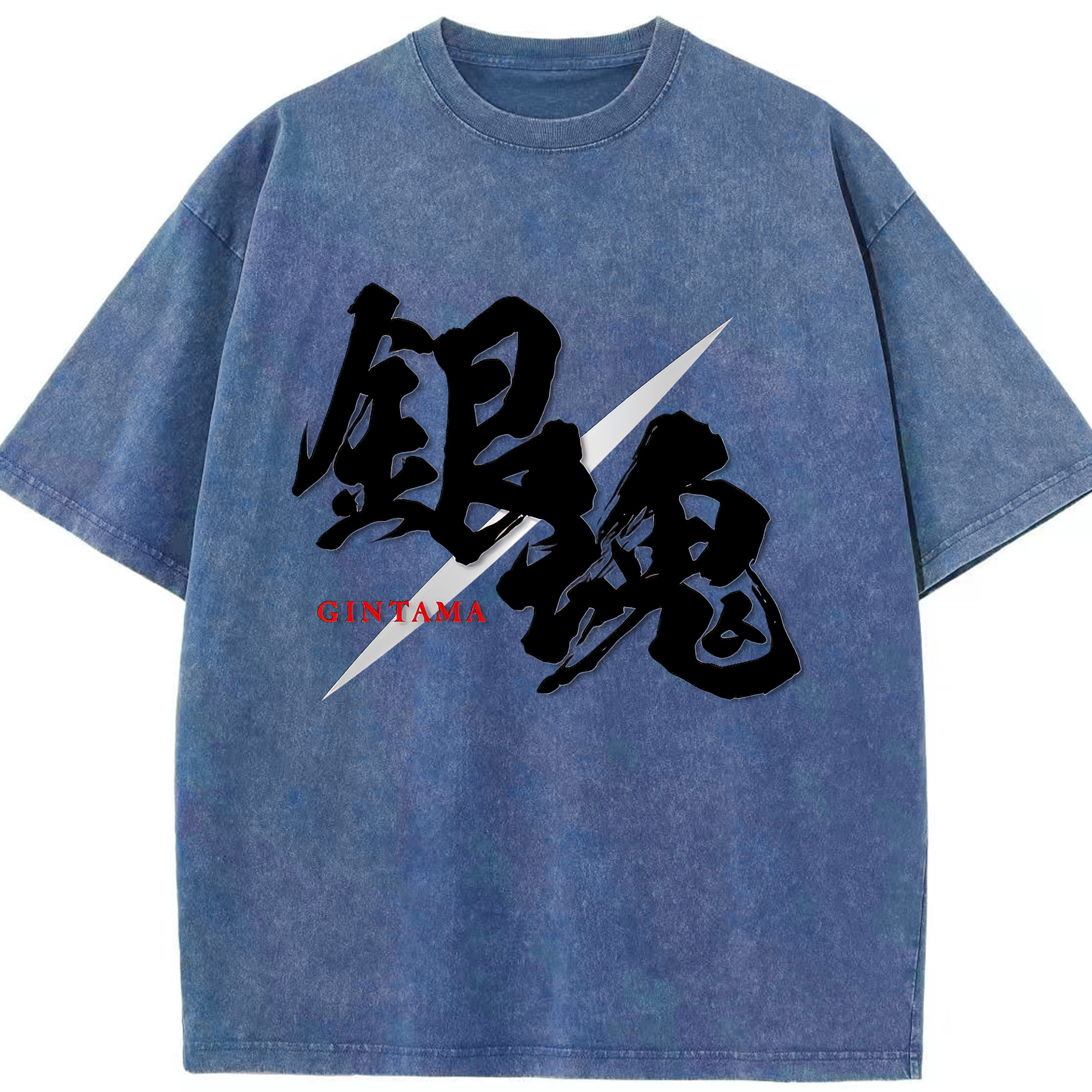 （画像用） ぎんたま 坂田銀時（さかたぎんとき） 神楽 志村新八（しむら しんぱち） GINTAMA Sakata Gintoki Kagura Shimura Shinpachi 綿100% ヴィンテージ風 半袖Tシャツ（フロントプリント）