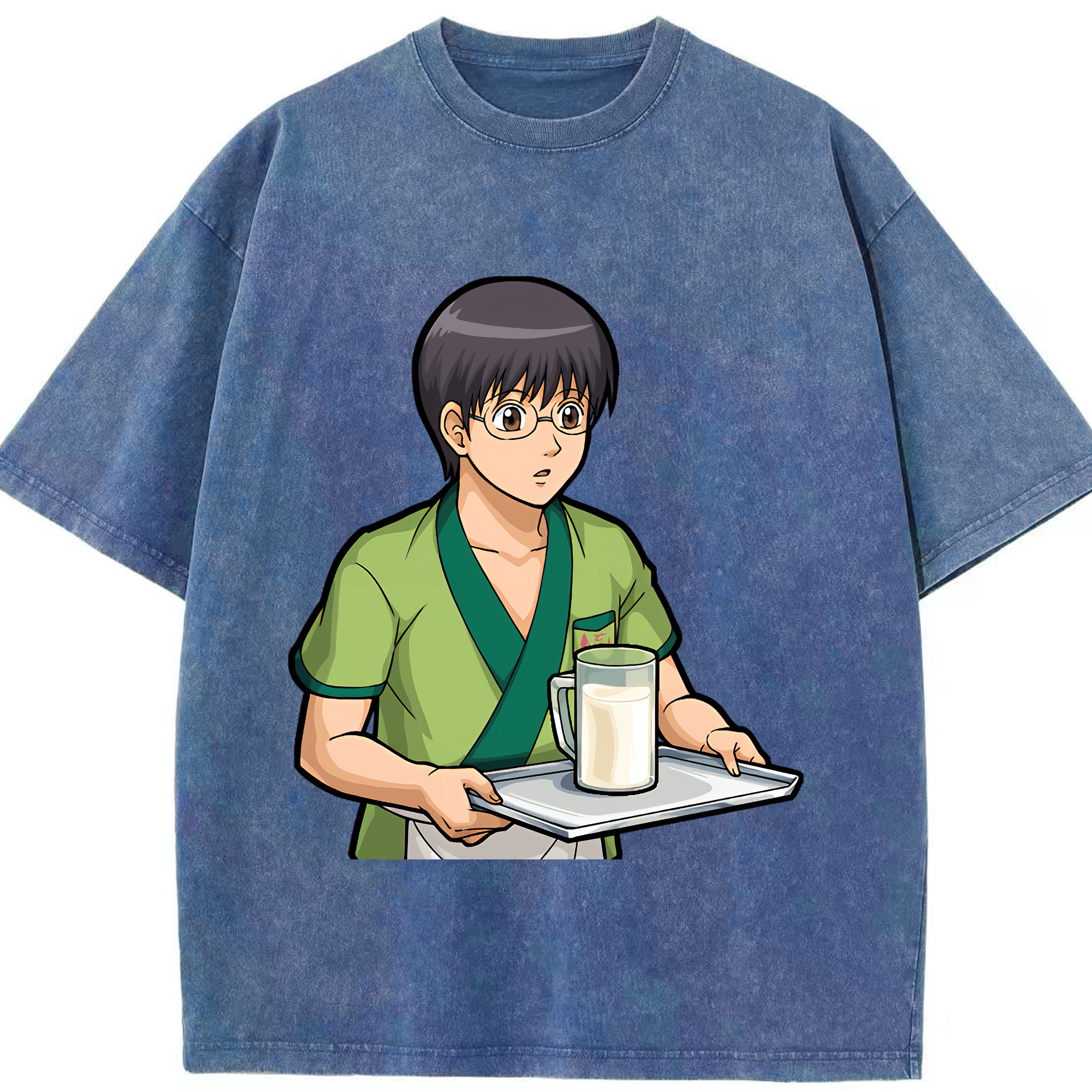 （画像用） ぎんたま 坂田銀時（さかたぎんとき） 神楽 志村新八（しむら しんぱち） GINTAMA Sakata Gintoki Kagura Shimura Shinpachi 綿100% ヴィンテージ風 半袖Tシャツ（フロントプリント）