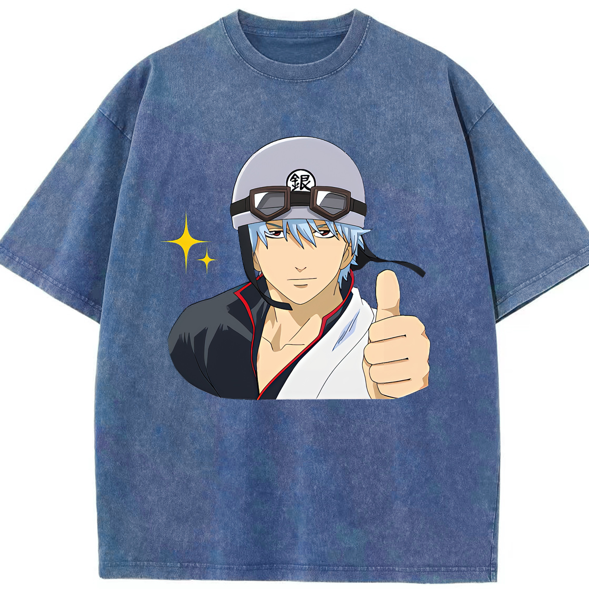 （画像用） ぎんたま 坂田銀時（さかたぎんとき） 神楽 志村新八（しむら しんぱち） GINTAMA Sakata Gintoki Kagura Shimura Shinpachi 綿100% ヴィンテージ風 半袖Tシャツ（フロントプリント）