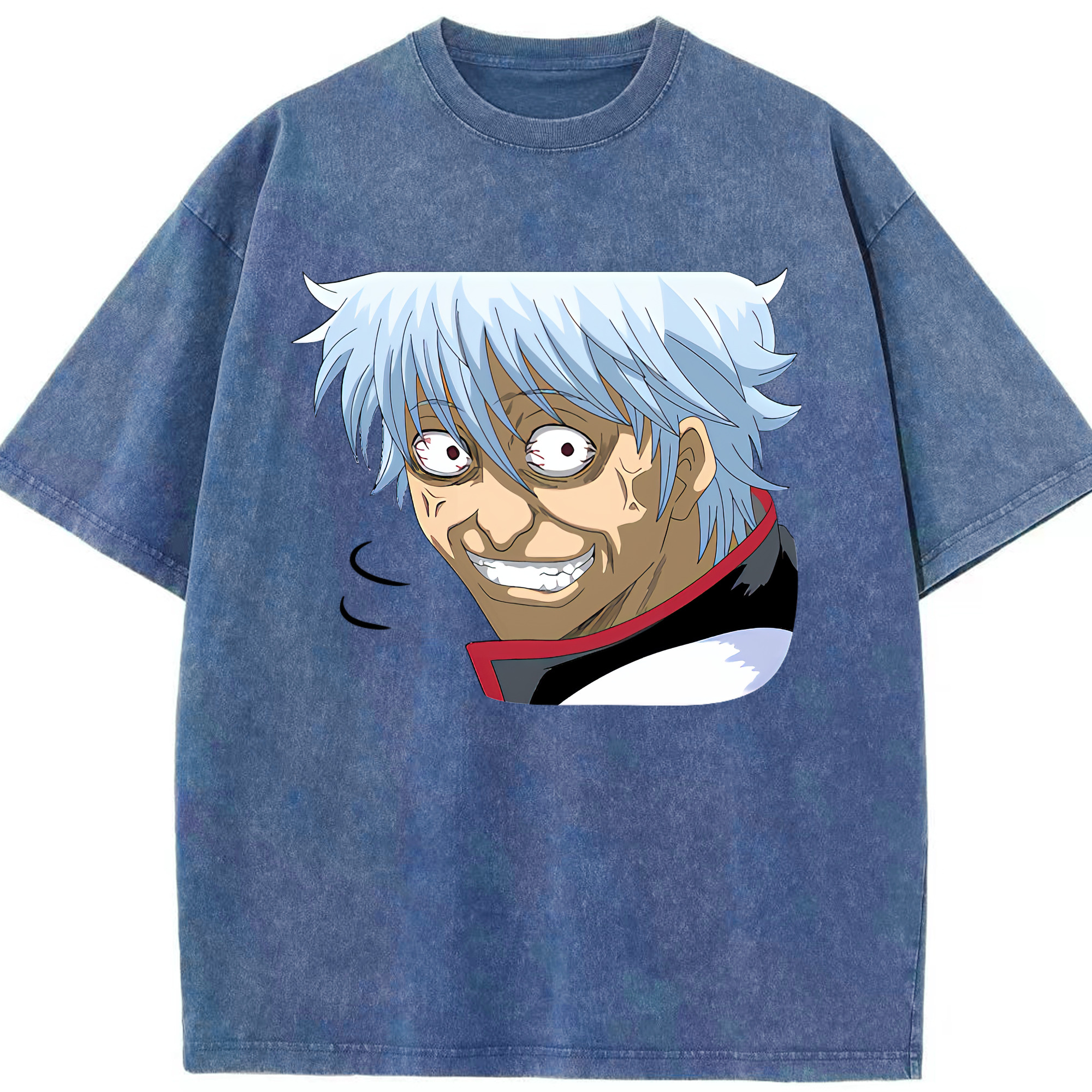 （画像用） ぎんたま 坂田銀時（さかたぎんとき） 神楽 志村新八（しむら しんぱち） GINTAMA Sakata Gintoki Kagura Shimura Shinpachi 綿100% ヴィンテージ風 半袖Tシャツ（フロントプリント）