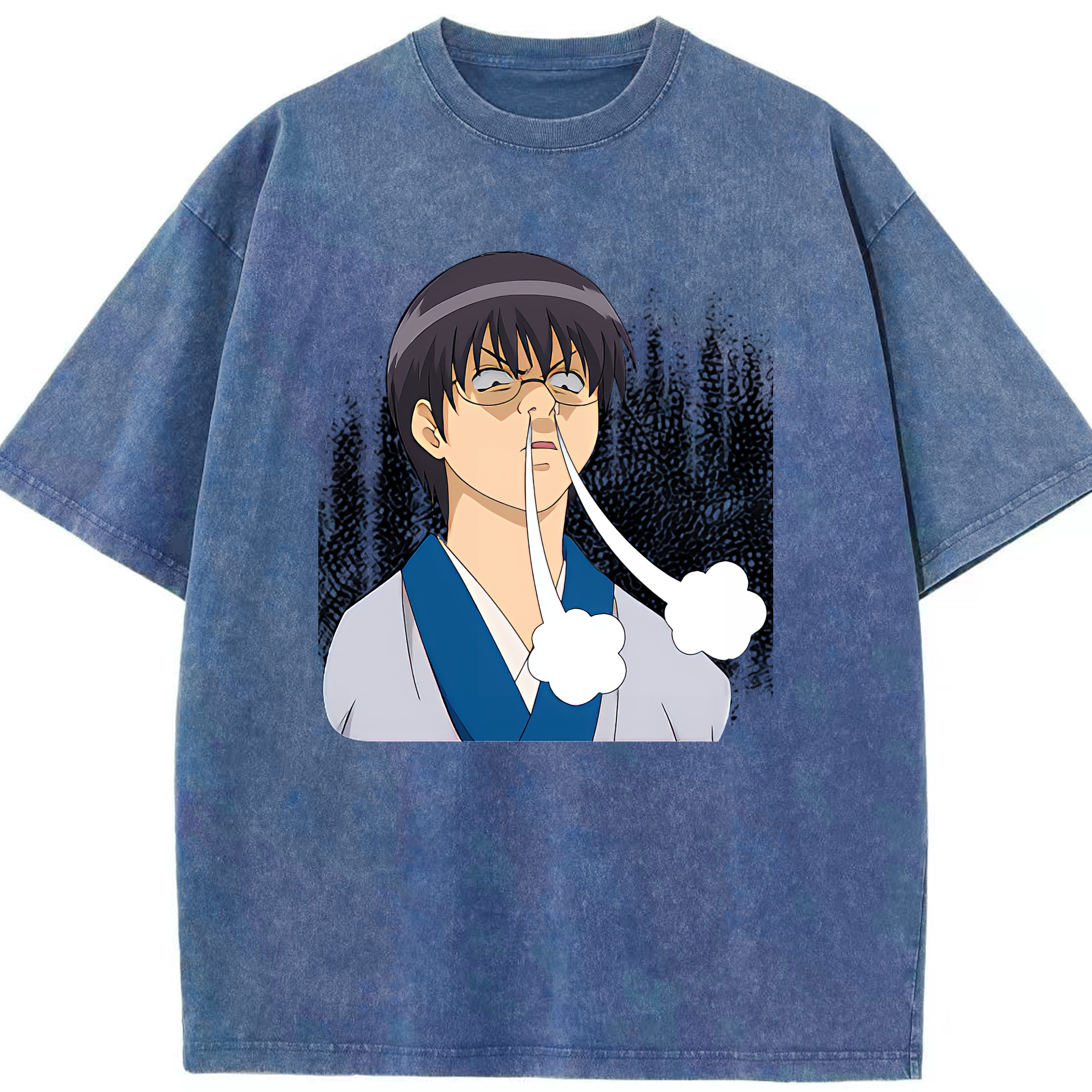 （画像用） ぎんたま 坂田銀時（さかたぎんとき） 神楽 志村新八（しむら しんぱち） GINTAMA Sakata Gintoki Kagura Shimura Shinpachi 綿100% ヴィンテージ風 半袖Tシャツ（フロントプリント）