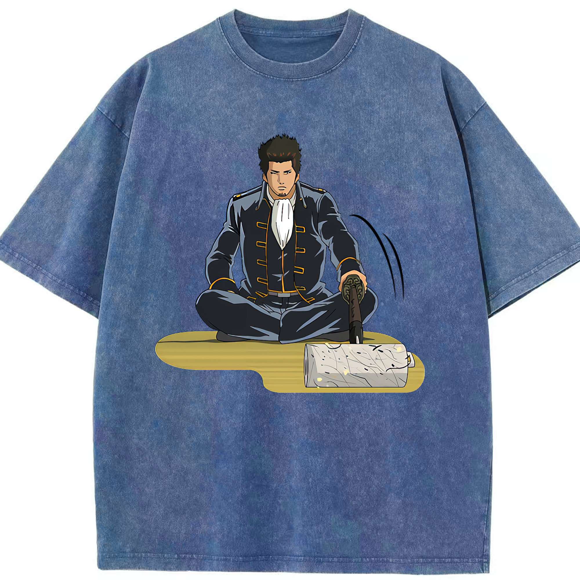 （画像用） ぎんたま 坂田銀時（さかたぎんとき） 神楽 志村新八（しむら しんぱち） GINTAMA Sakata Gintoki Kagura Shimura Shinpachi 綿100% ヴィンテージ風 半袖Tシャツ（フロントプリント）
