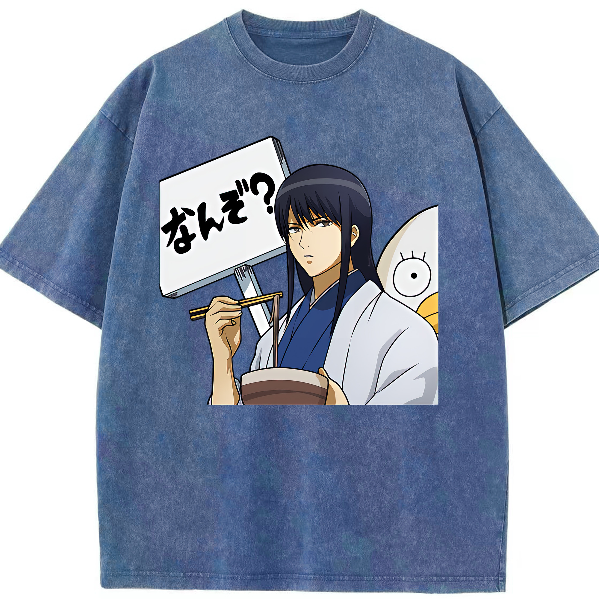 （画像用） ぎんたま 坂田銀時（さかたぎんとき） 神楽 志村新八（しむら しんぱち） GINTAMA Sakata Gintoki Kagura Shimura Shinpachi 綿100% ヴィンテージ風 半袖Tシャツ（フロントプリント）