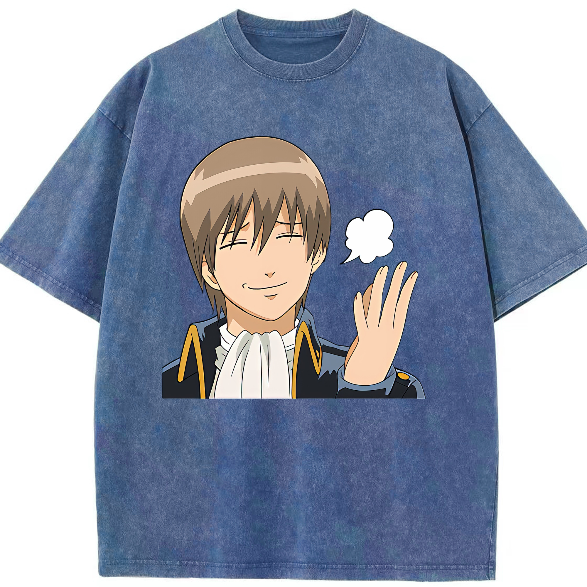 （画像用） ぎんたま 坂田銀時（さかたぎんとき） 神楽 志村新八（しむら しんぱち） GINTAMA Sakata Gintoki Kagura Shimura Shinpachi 綿100% ヴィンテージ風 半袖Tシャツ（フロントプリント）