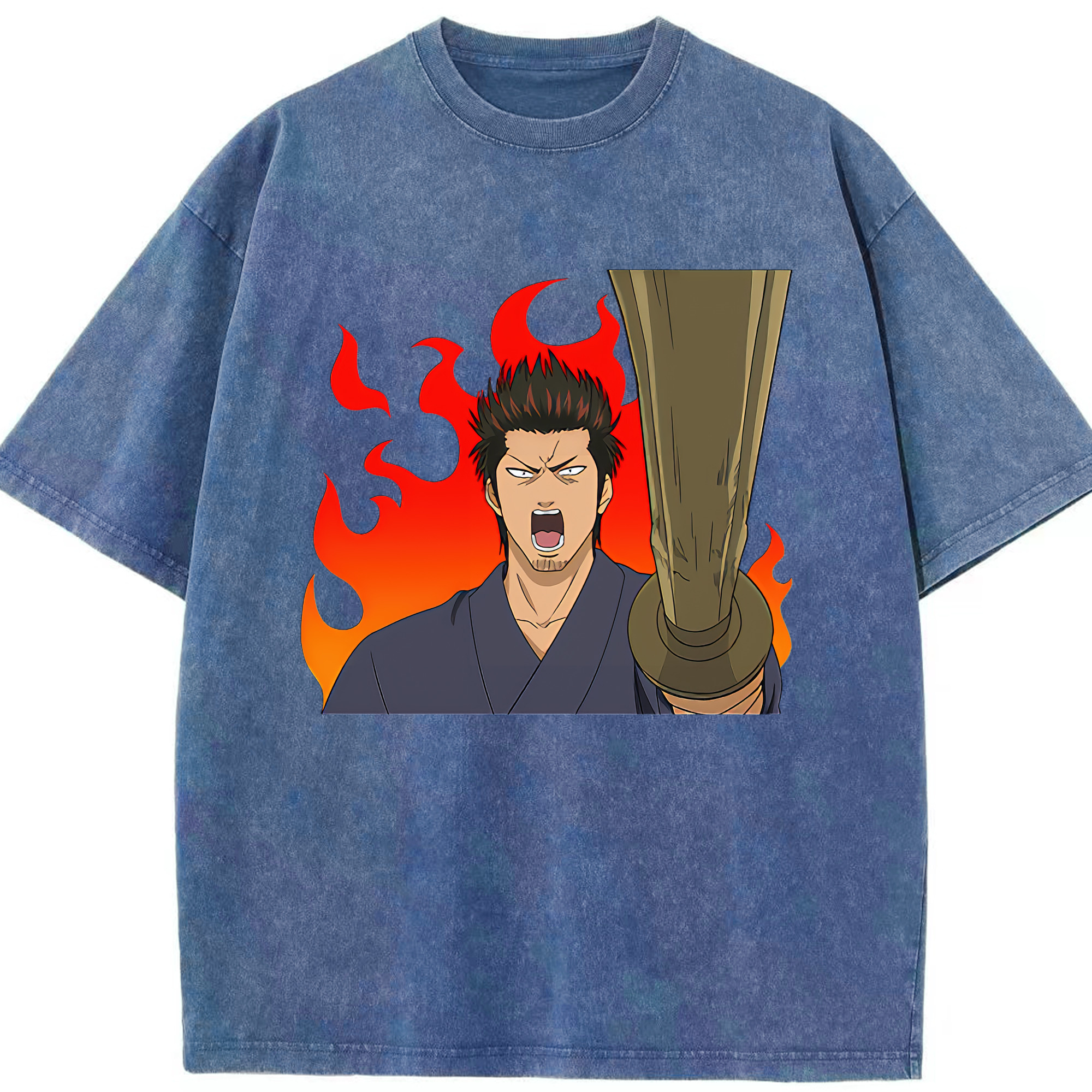 （画像用） ぎんたま 坂田銀時（さかたぎんとき） 神楽 志村新八（しむら しんぱち） GINTAMA Sakata Gintoki Kagura Shimura Shinpachi 綿100% ヴィンテージ風 半袖Tシャツ（フロントプリント）
