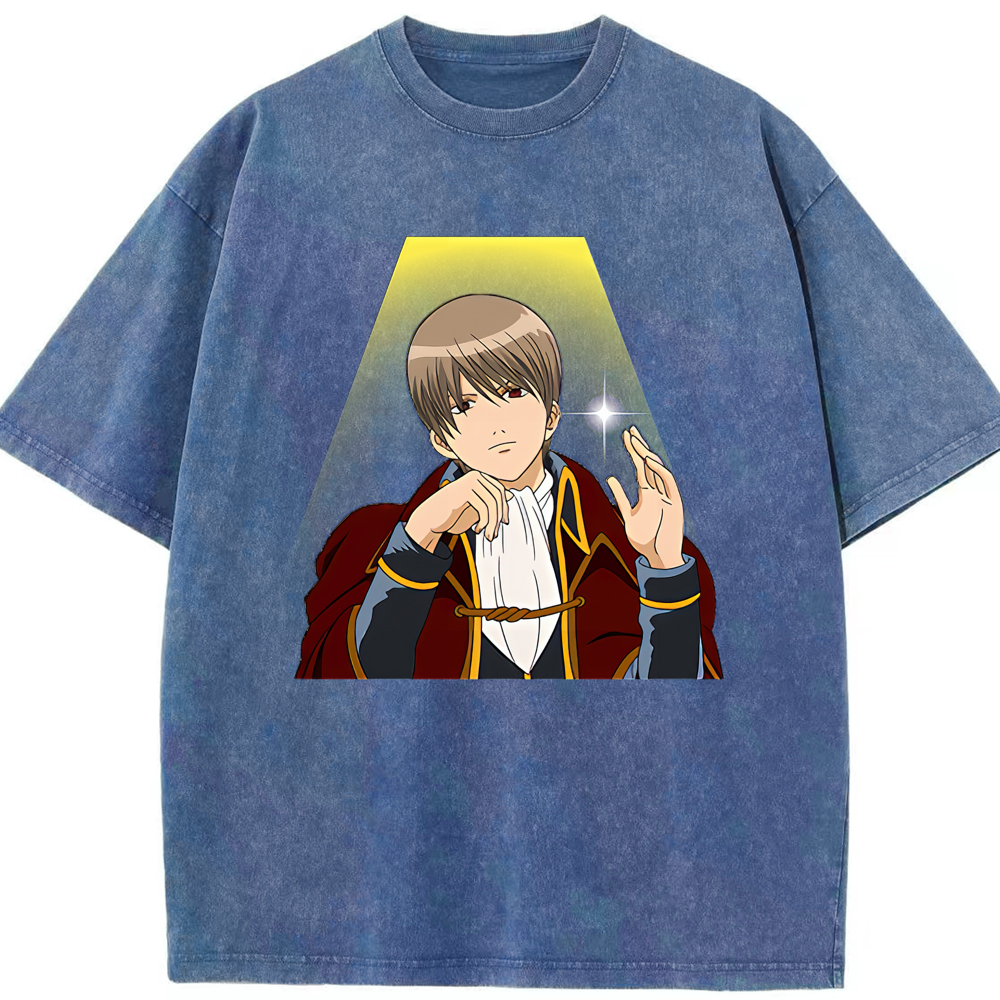 （画像用） ぎんたま 坂田銀時（さかたぎんとき） 神楽 志村新八（しむら しんぱち） GINTAMA Sakata Gintoki Kagura Shimura Shinpachi 綿100% ヴィンテージ風 半袖Tシャツ（フロントプリント）