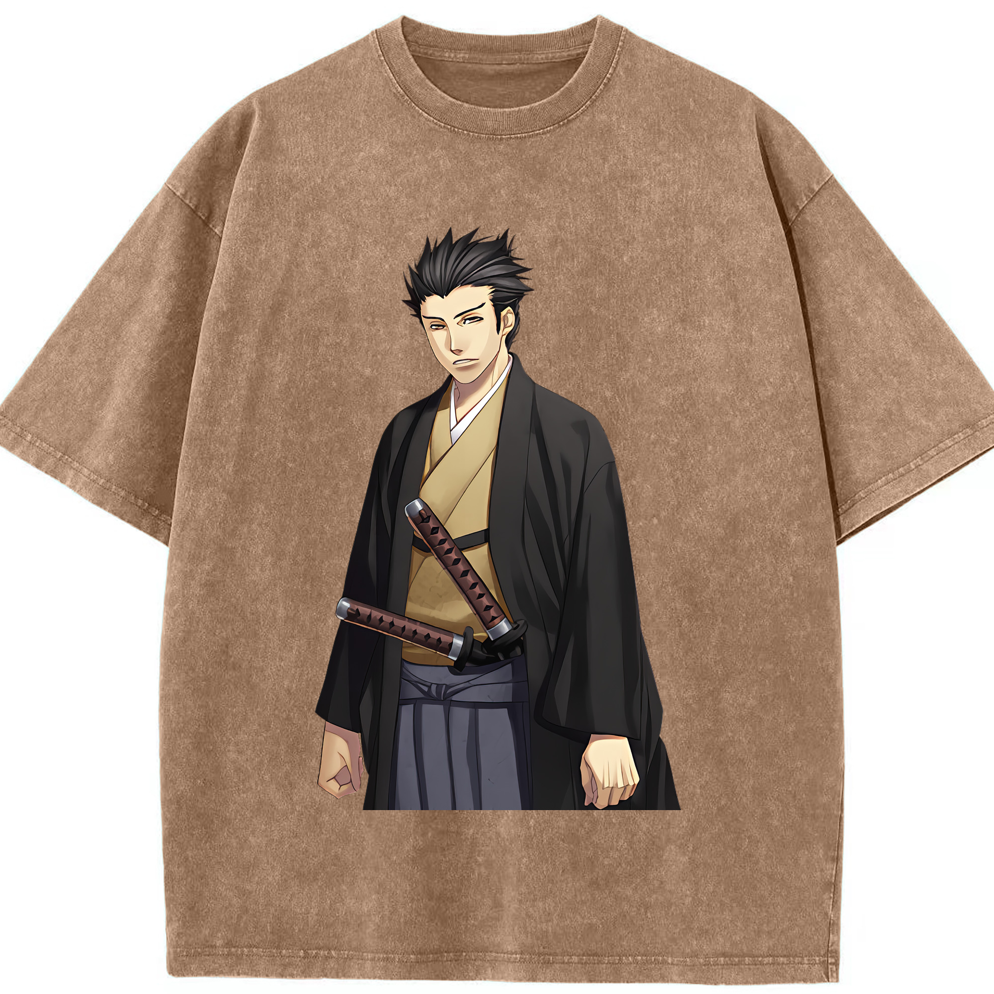 （画像用） ぎんたま 坂田銀時（さかたぎんとき） 神楽 志村新八（しむら しんぱち） GINTAMA Sakata Gintoki Kagura Shimura Shinpachi 綿100% ヴィンテージ風 半袖Tシャツ（フロントプリント）