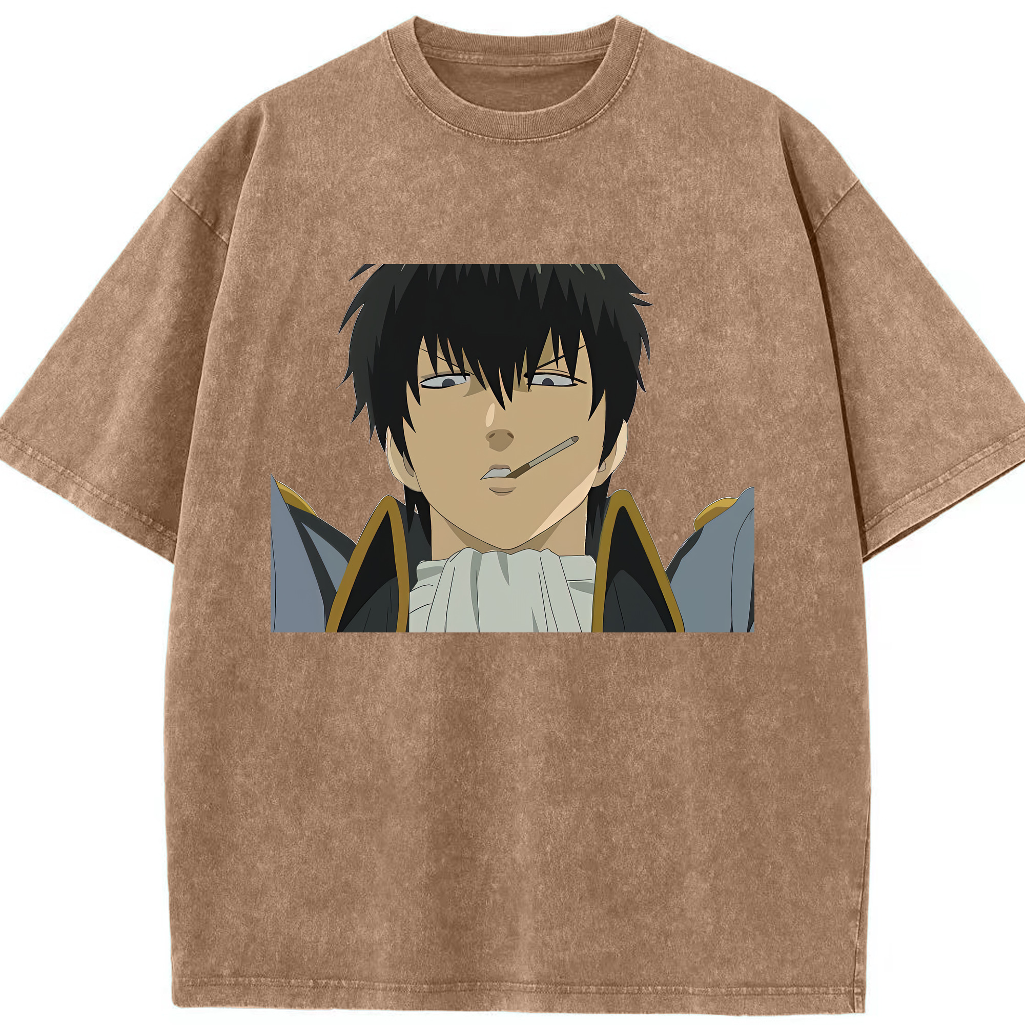 （画像用） ぎんたま 坂田銀時（さかたぎんとき） 神楽 志村新八（しむら しんぱち） GINTAMA Sakata Gintoki Kagura Shimura Shinpachi 綿100% ヴィンテージ風 半袖Tシャツ（フロントプリント）