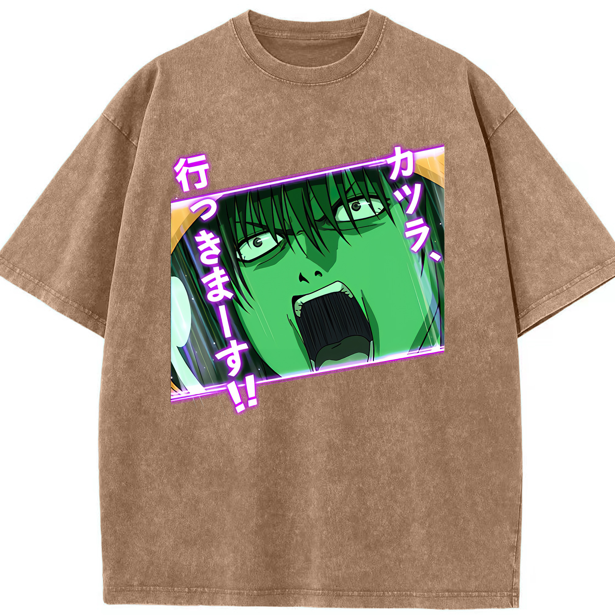 （画像用） ぎんたま 坂田銀時（さかたぎんとき） 神楽 志村新八（しむら しんぱち） GINTAMA Sakata Gintoki Kagura Shimura Shinpachi 綿100% ヴィンテージ風 半袖Tシャツ（フロントプリント）
