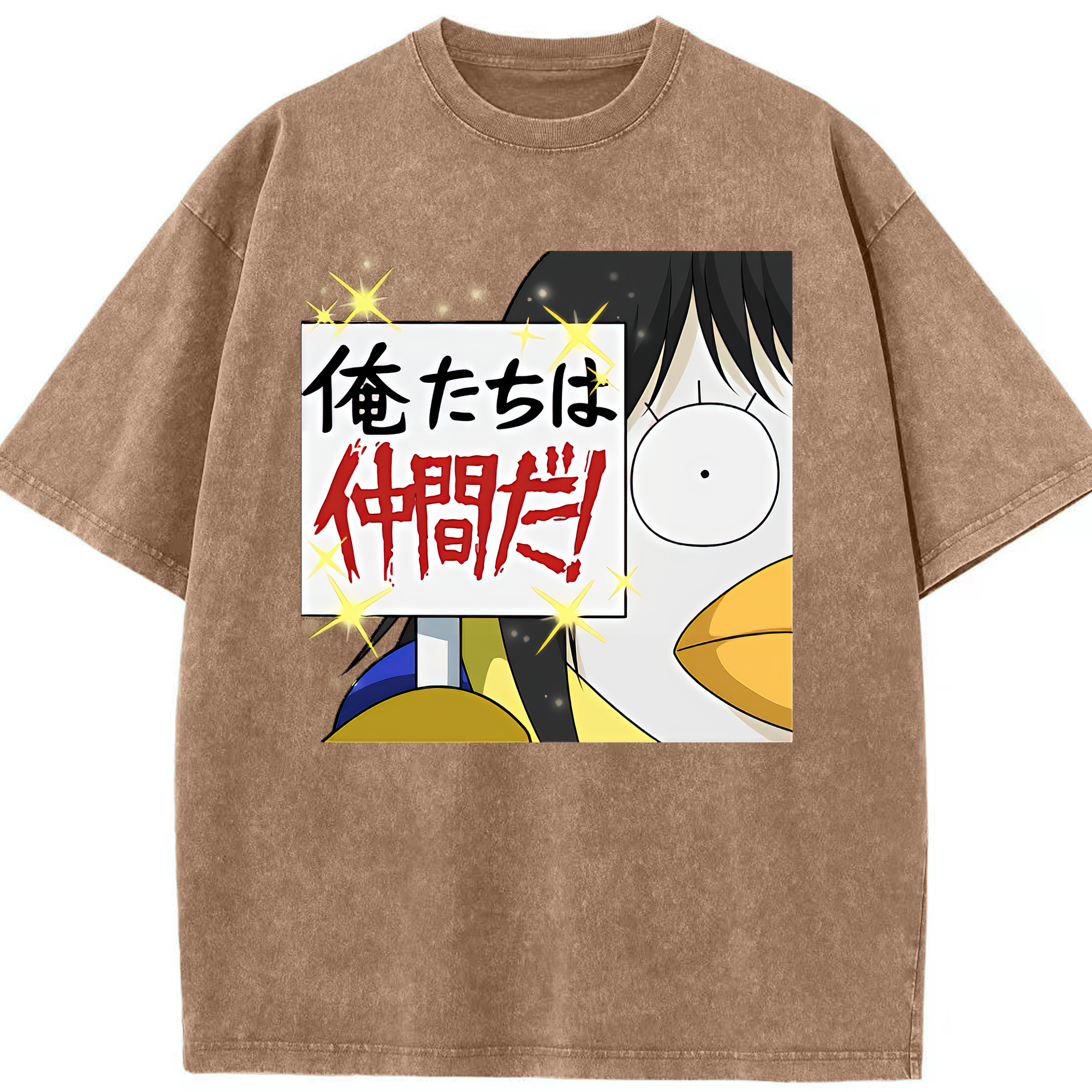 （画像用） ぎんたま 坂田銀時（さかたぎんとき） 神楽 志村新八（しむら しんぱち） GINTAMA Sakata Gintoki Kagura Shimura Shinpachi 綿100% ヴィンテージ風 半袖Tシャツ（フロントプリント）